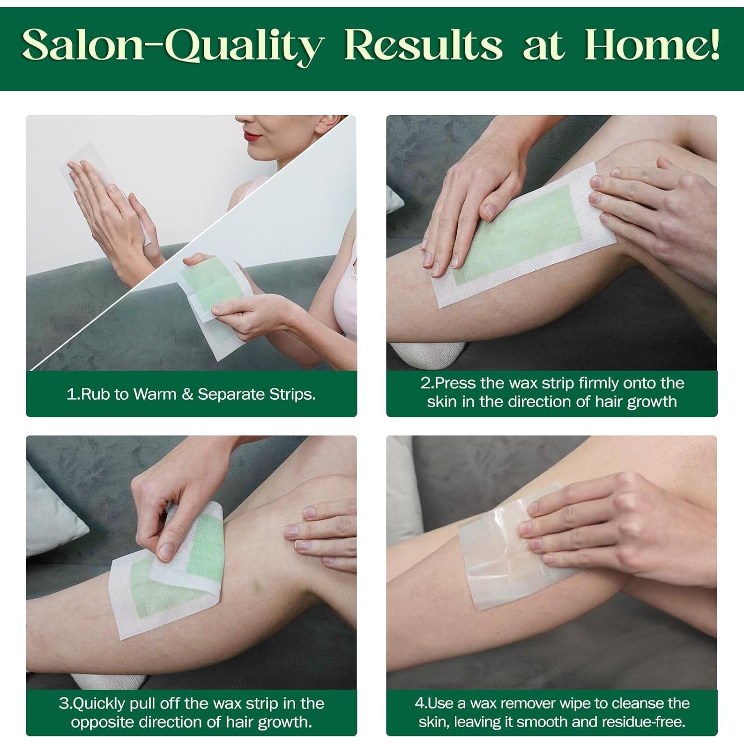 Tiras de Cera Facial Hipoalergénicas Yiyang - 60 Unidades