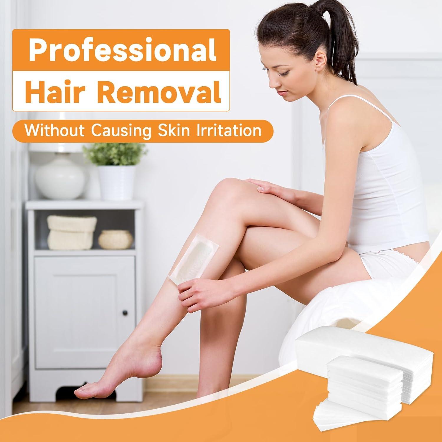 300 Tiras de Cera No Tejidas FEBABACI para Depilación