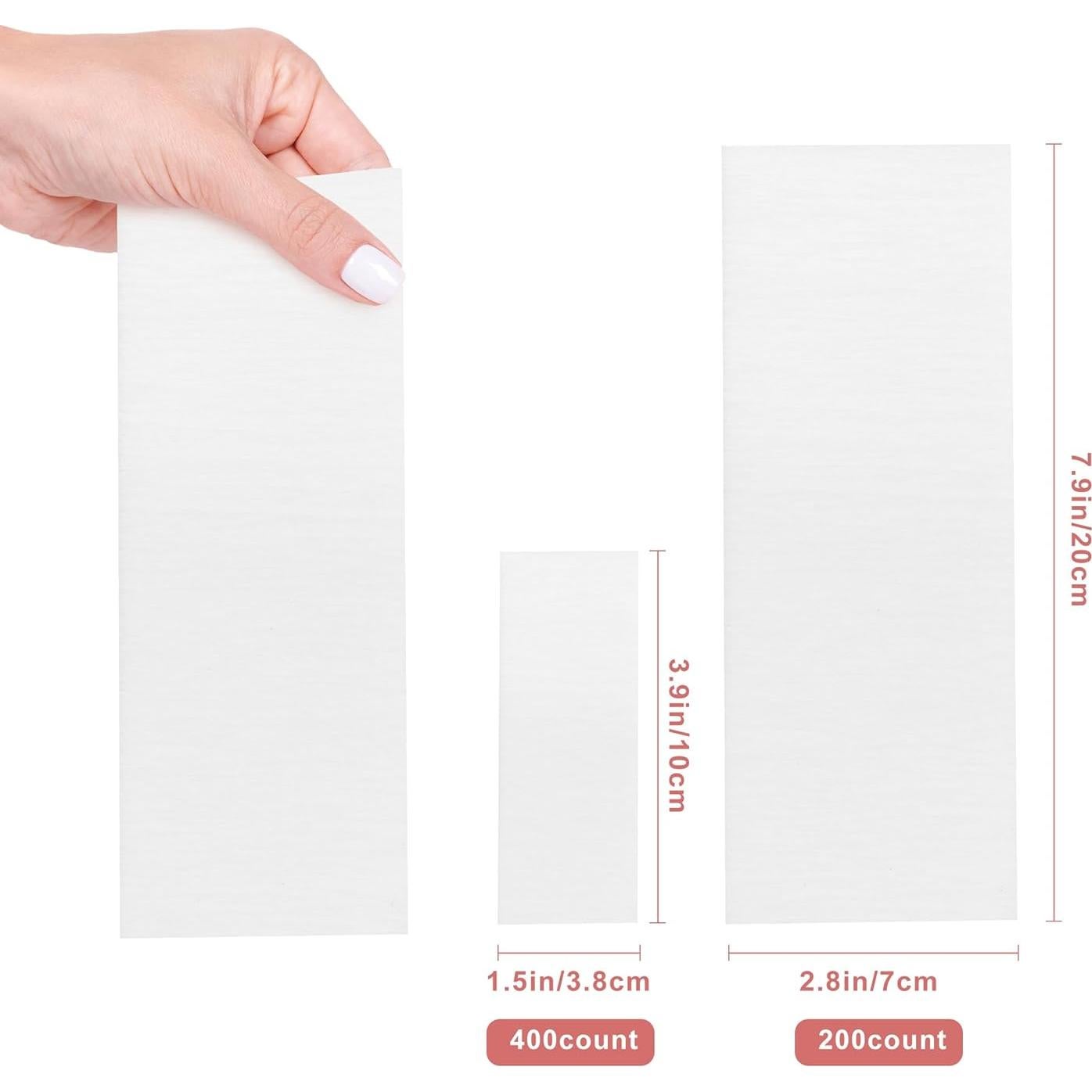 Tiras de Cera No Tejidas EWVVSS 600 Piezas para Depilación