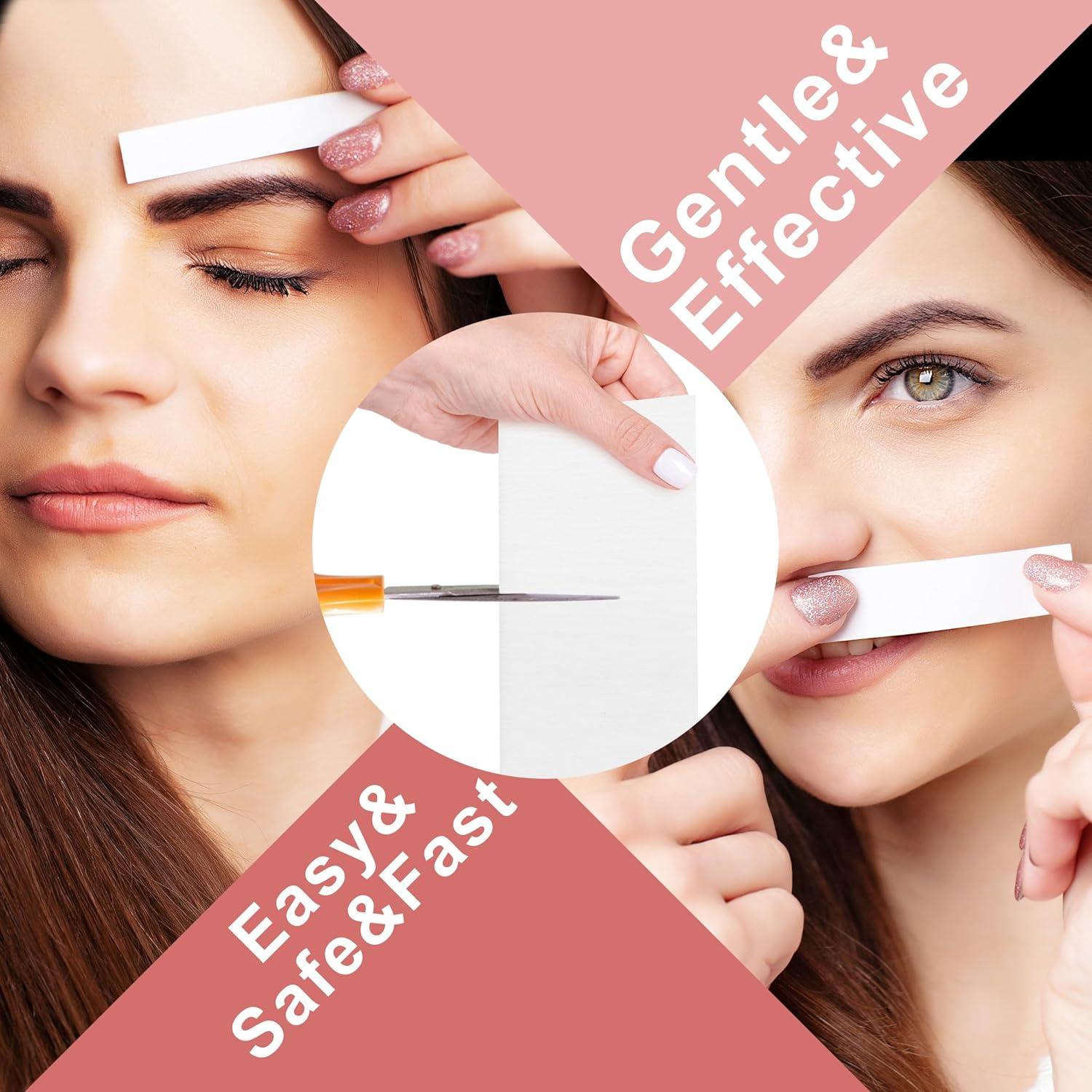 Tiras de Cera No Tejidas EWVVSS 600 Piezas para Depilación