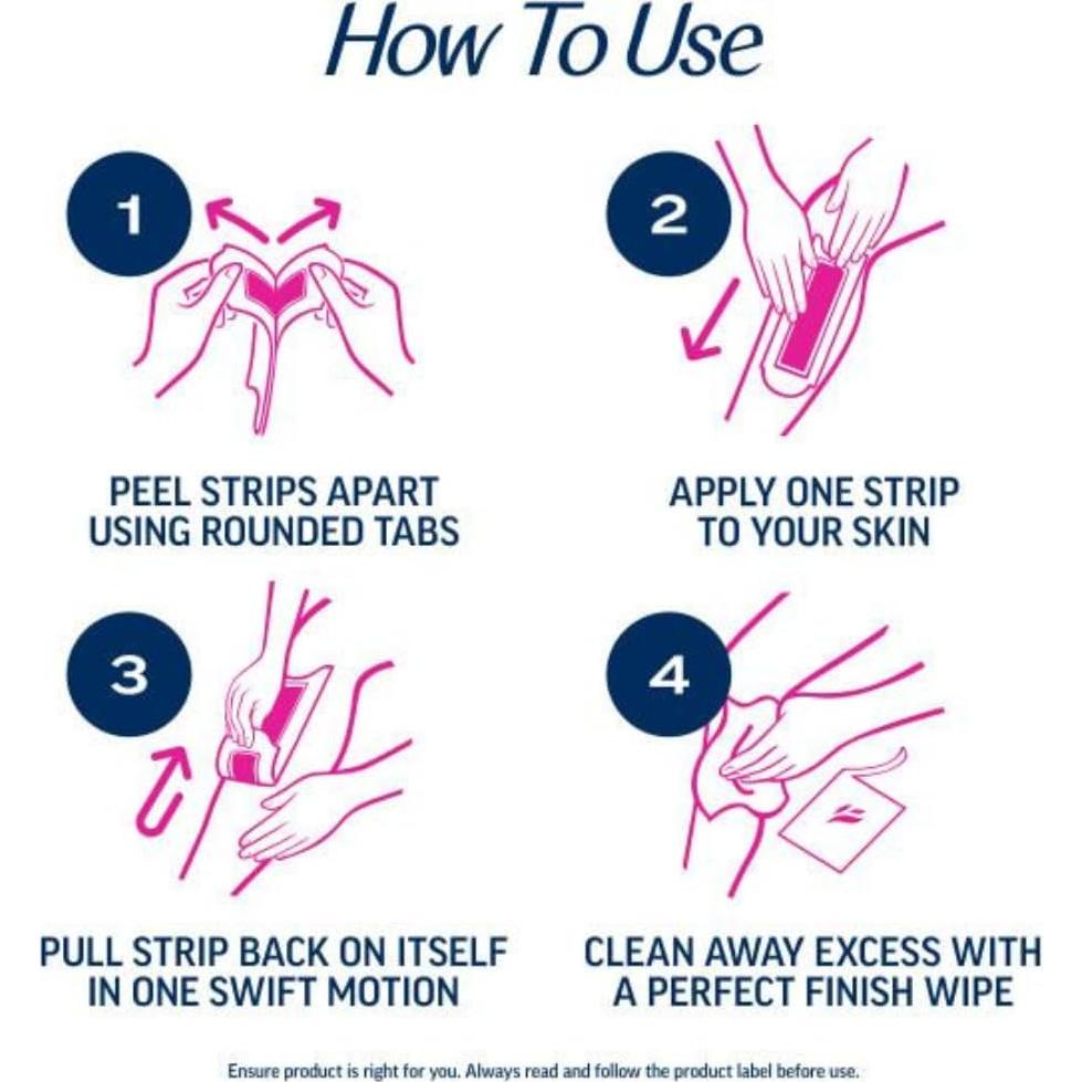 Kit de Depilación Veet - Tiras de Cera Fría 40 Unidades