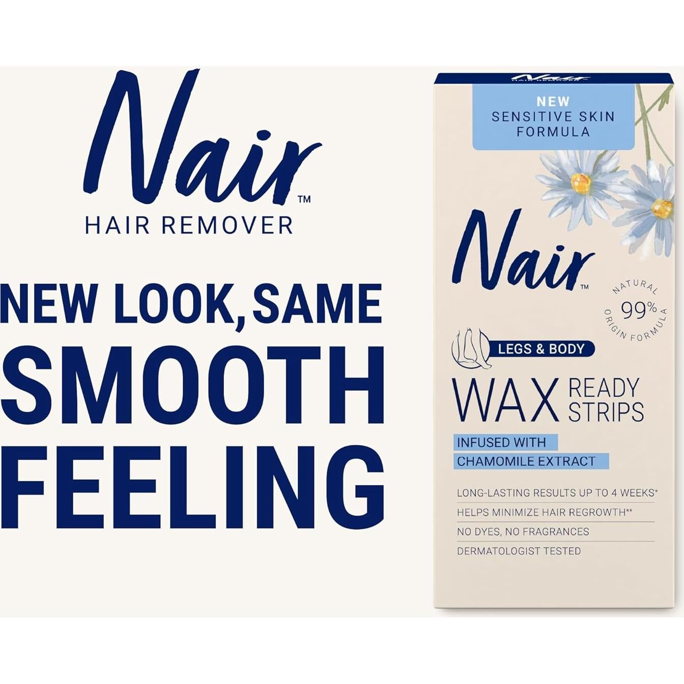 Ceras Depilatorias Nair Piel Sensible 40 Unidades