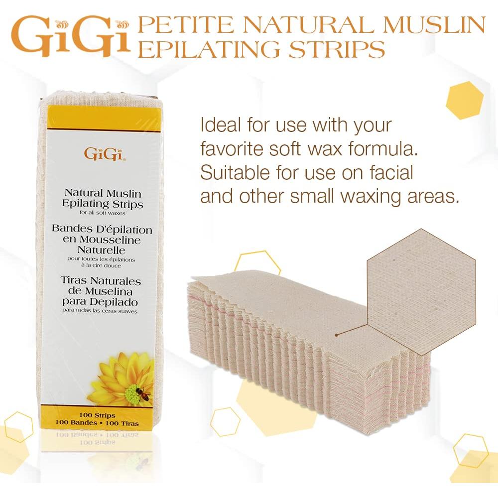 Tiras de Cera Muselina GiGi 100 Piezas 4,45x11,43cm