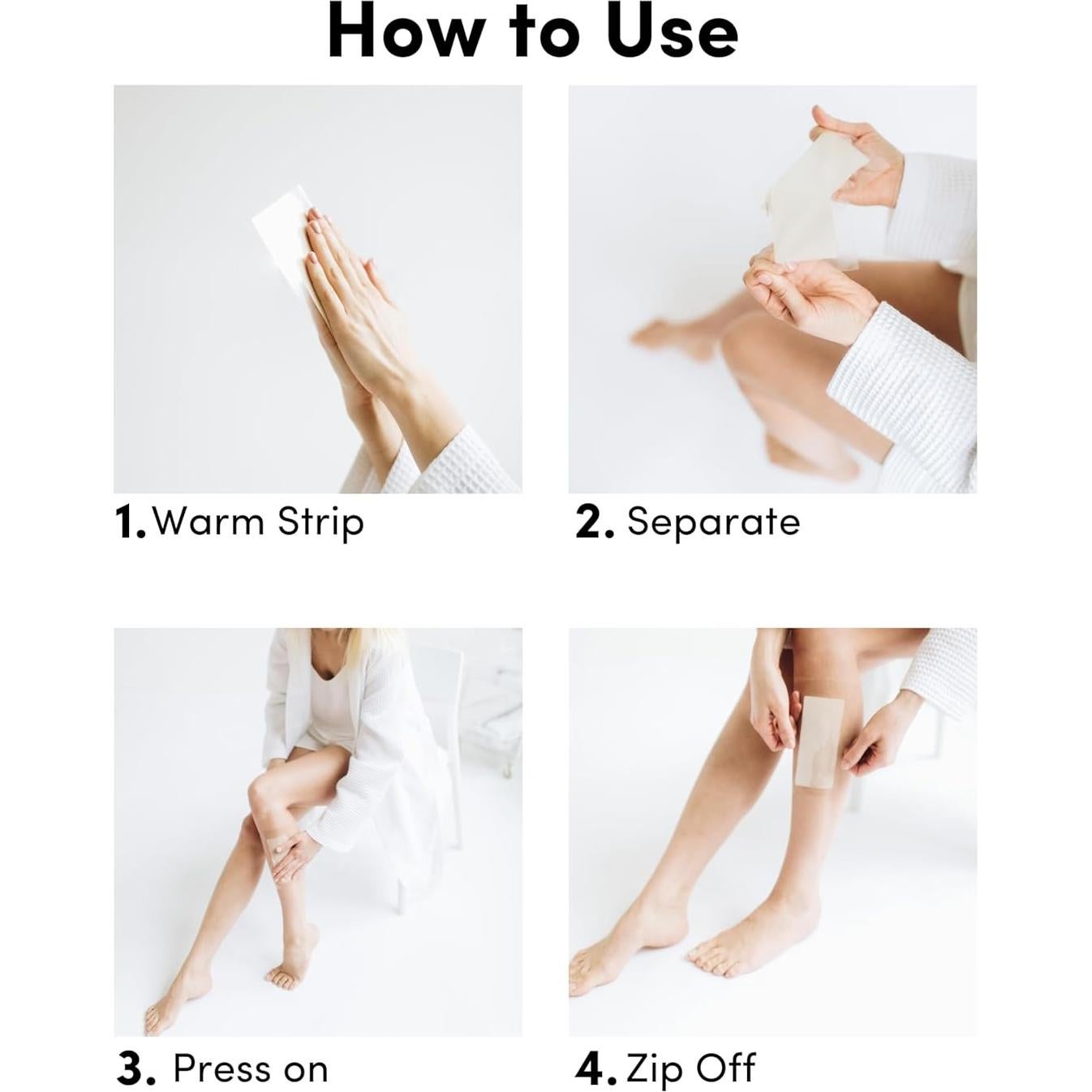 Kit de Cera para Piernas y Cuerpo Parissa 48 Tiras Biodegradables