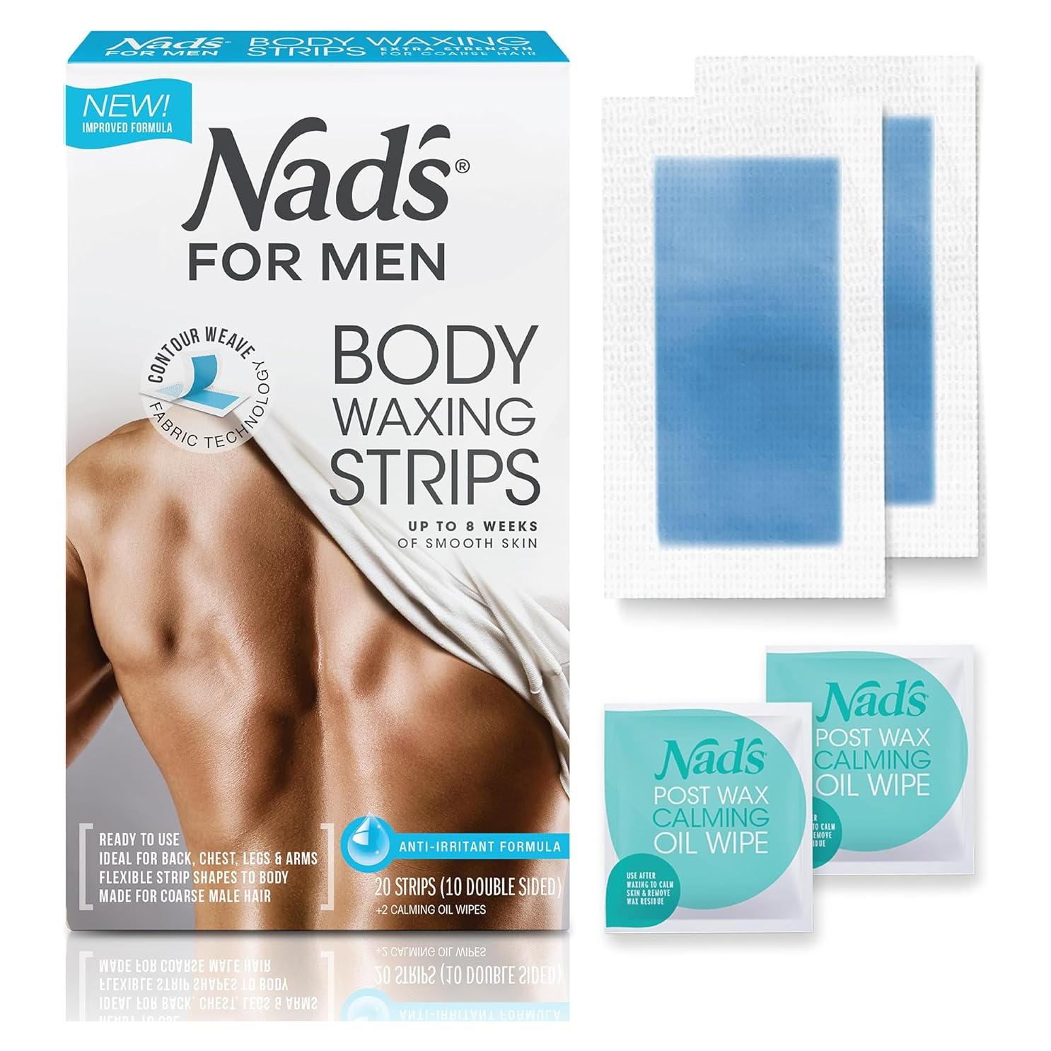 Cintas de Cera Nad's para Hombres - Kit de 20 Cintas