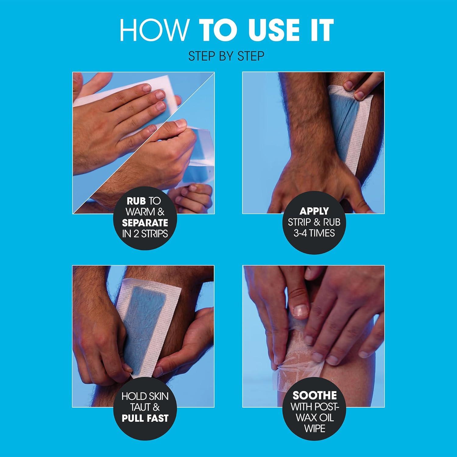 Cintas de Cera Nad's para Hombres - Kit de 20 Cintas