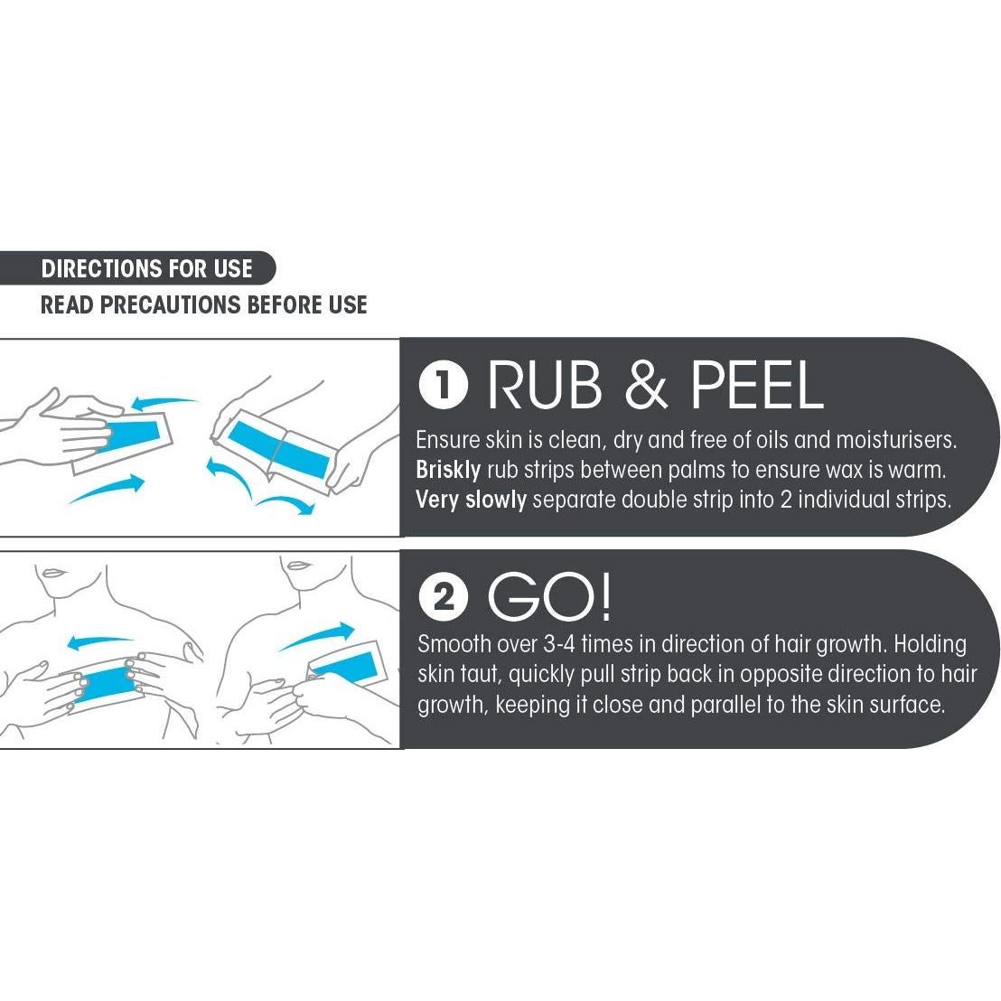 Cintas de Cera Nad's para Hombres - Kit de 20 Cintas