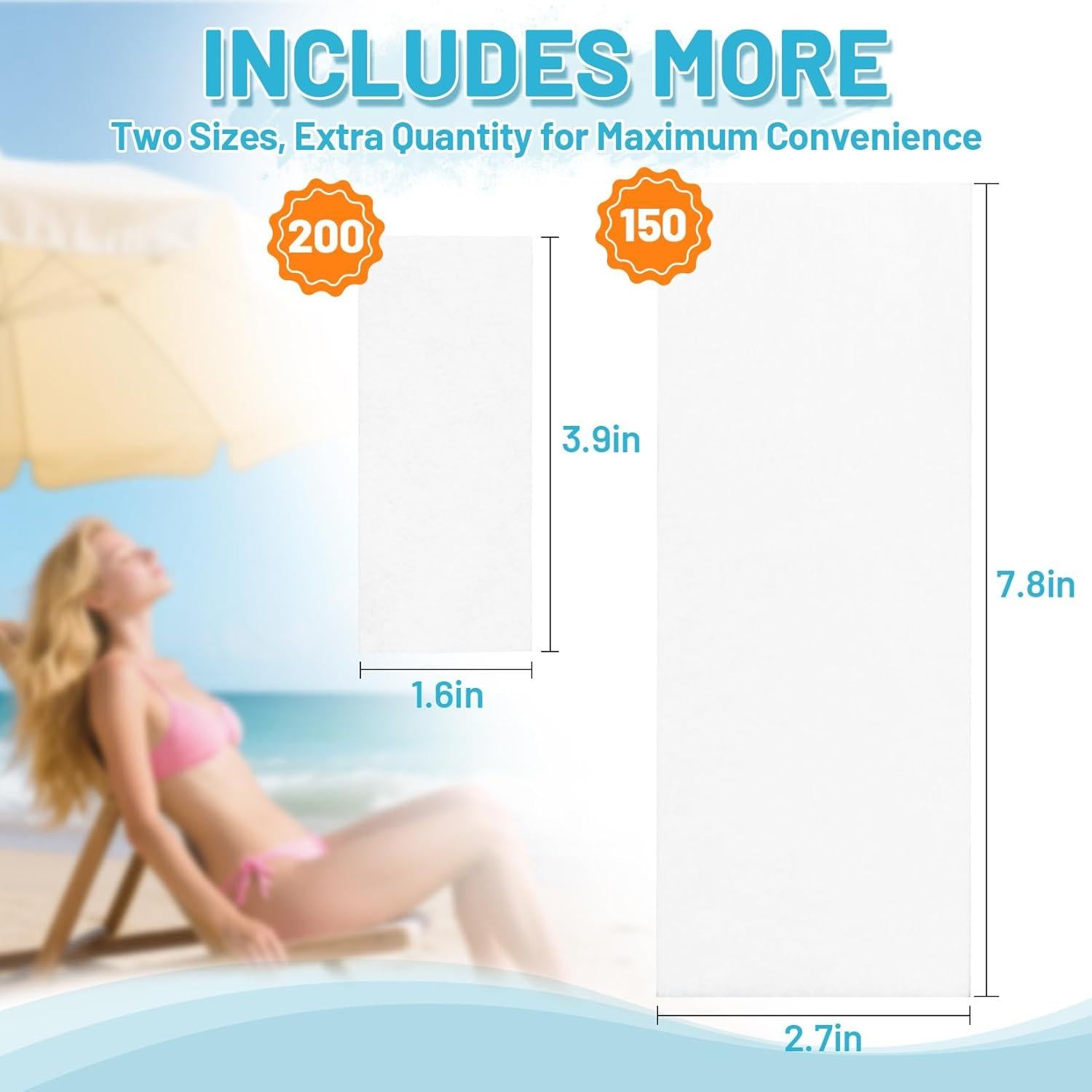 350 Tiras de Cera Depilación Fleece YYZ - Piel Sensible