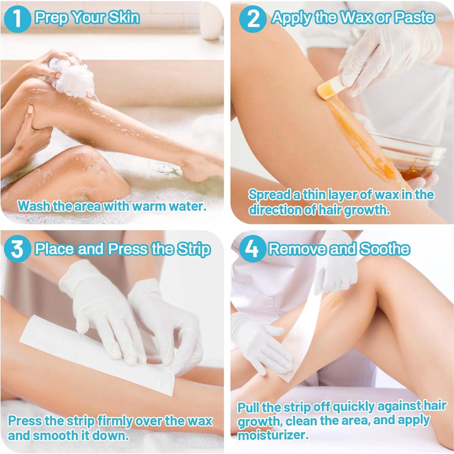 350 Tiras de Cera Depilación Fleece YYZ - Piel Sensible