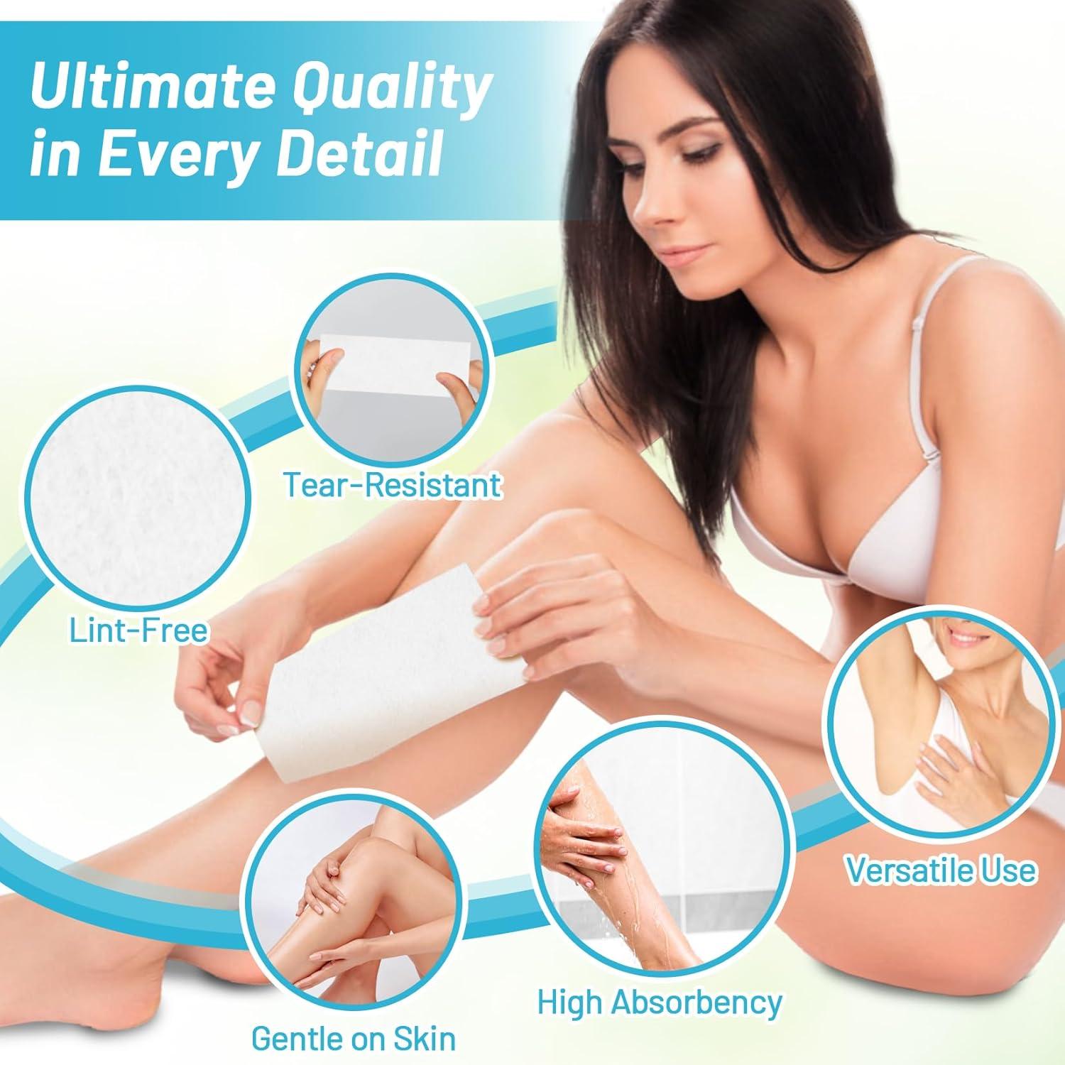 350 Tiras de Cera Depilación Fleece YYZ - Piel Sensible