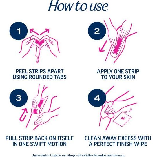 Ceras Frías Veet para Piernas y Cuerpo 40 unidades