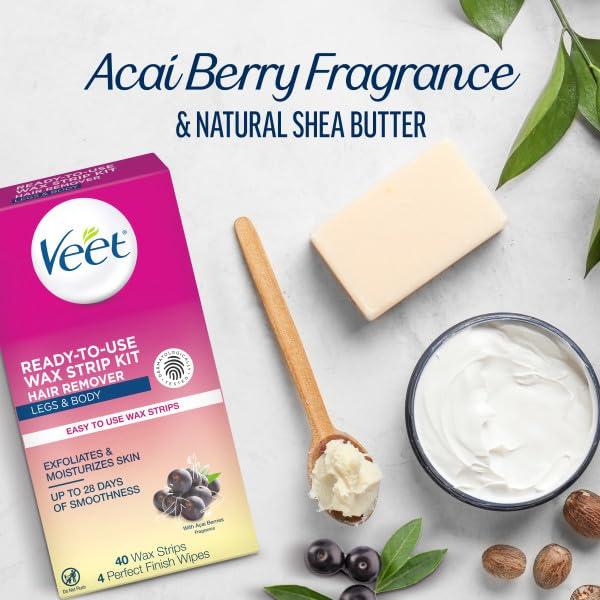 Ceras Frías Veet para Piernas y Cuerpo 40 unidades