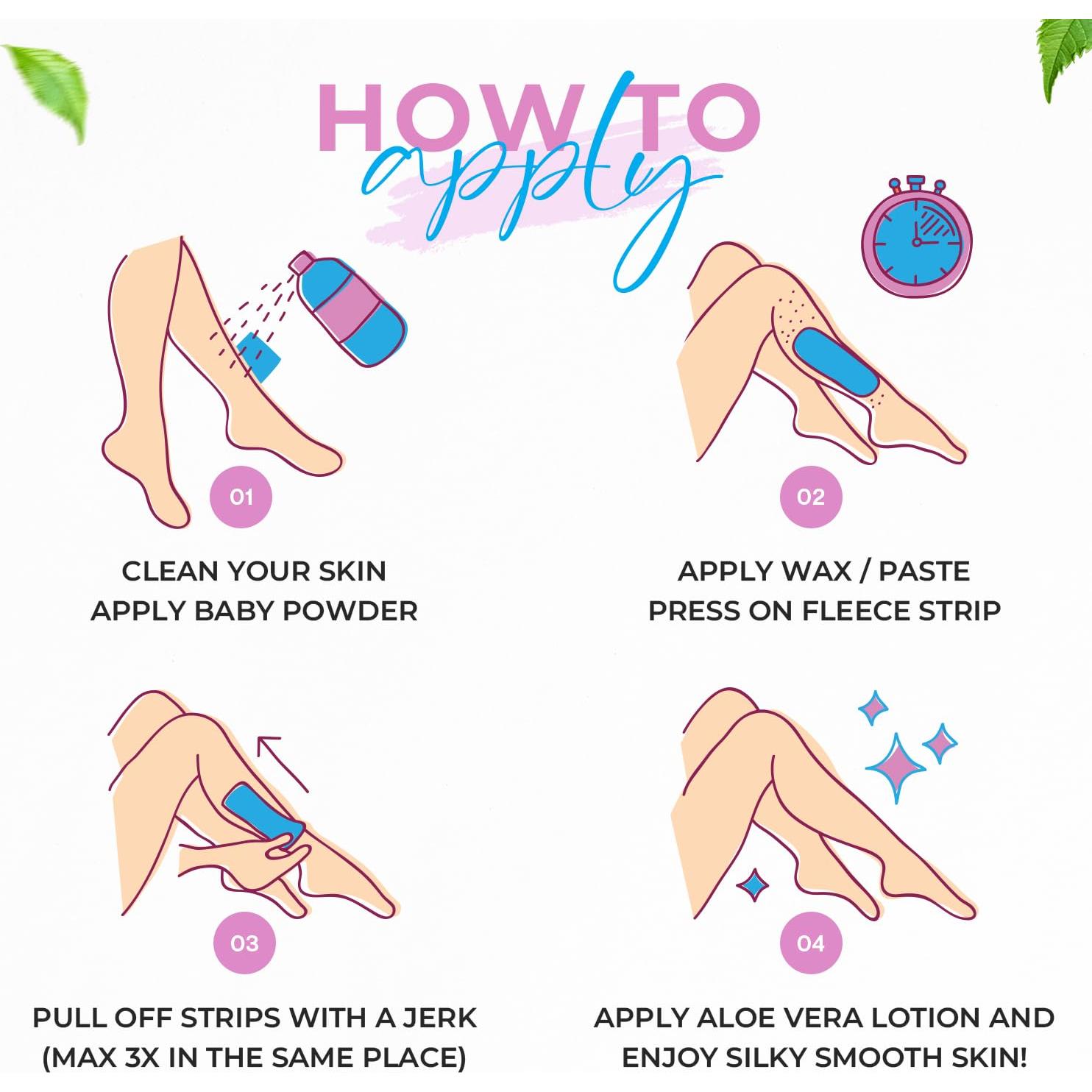 Tiras de Cera No Tejidas Tifara Beauty 250 Unidades 7,62x22,86cm