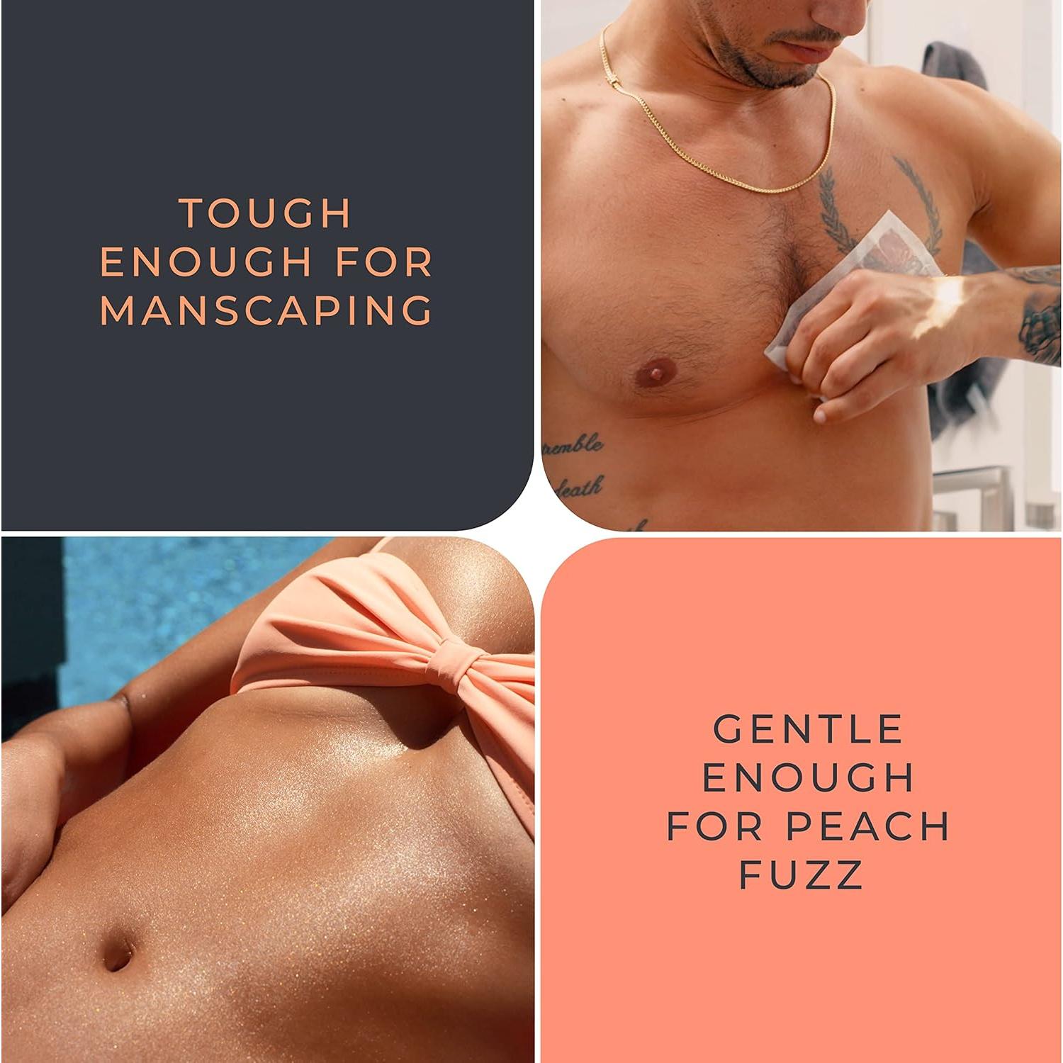 Tiras de Cera Veganas The Luxe Peach 40 Unidades Cuerpo y Cara