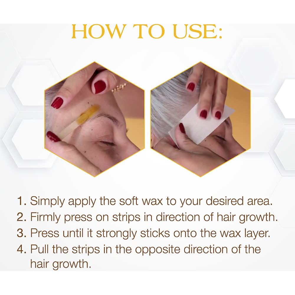 Tiras de Cera GiGi No Tejidas para Depilación Facial 100 Pzas