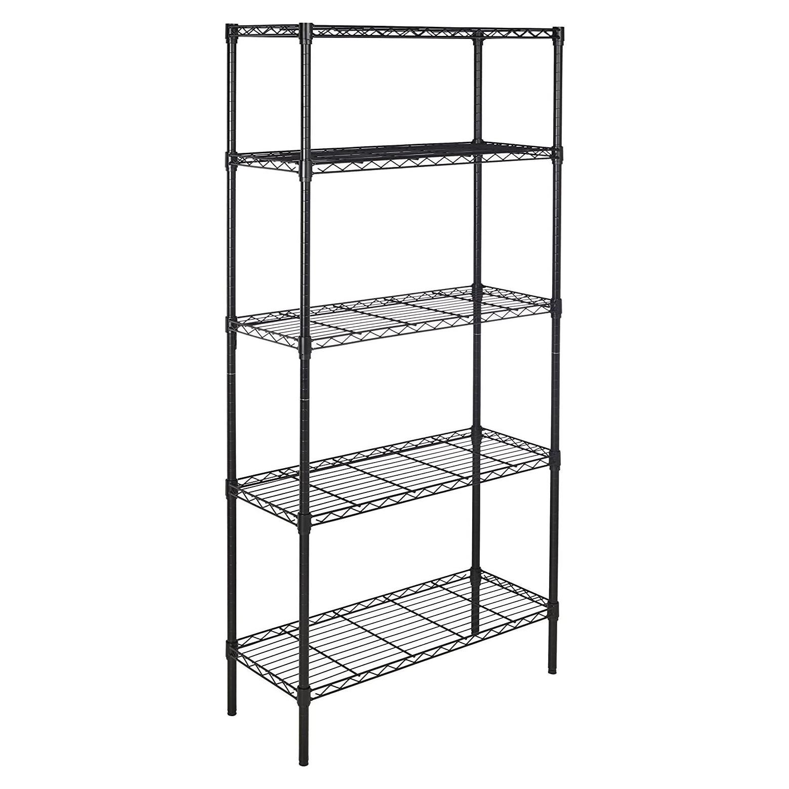 Estante de Almacenamiento Amazon Basics 5 Estantes Negro 158,76 kg