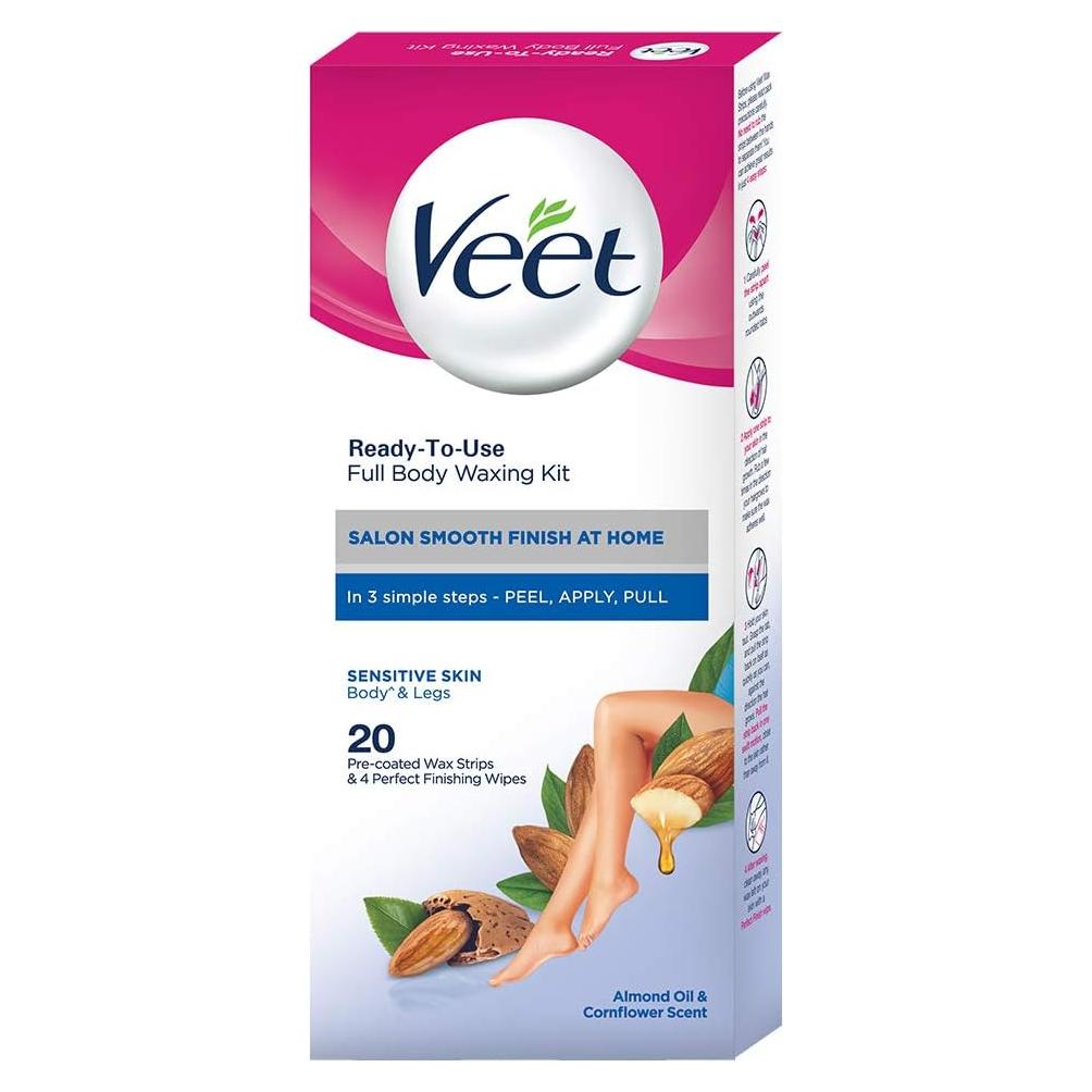 Kit de Cera Fría Veet EasyGrip Piel Sensible 20 Tiras