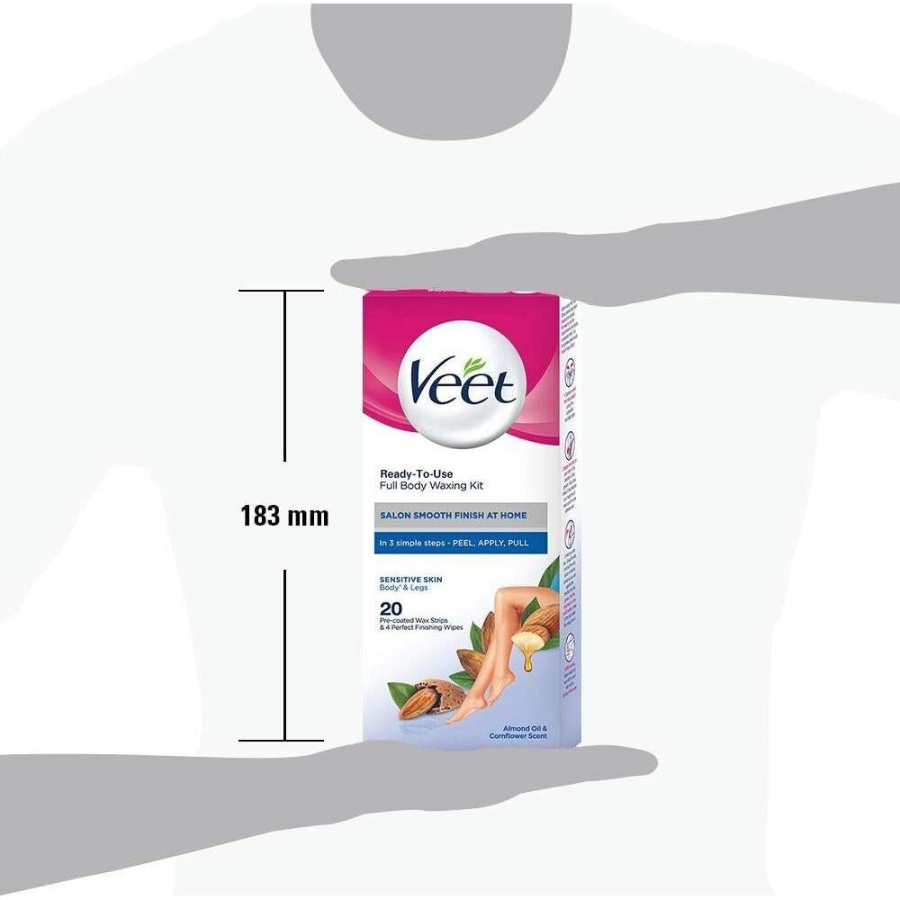 Kit de Cera Fría Veet EasyGrip Piel Sensible 20 Tiras