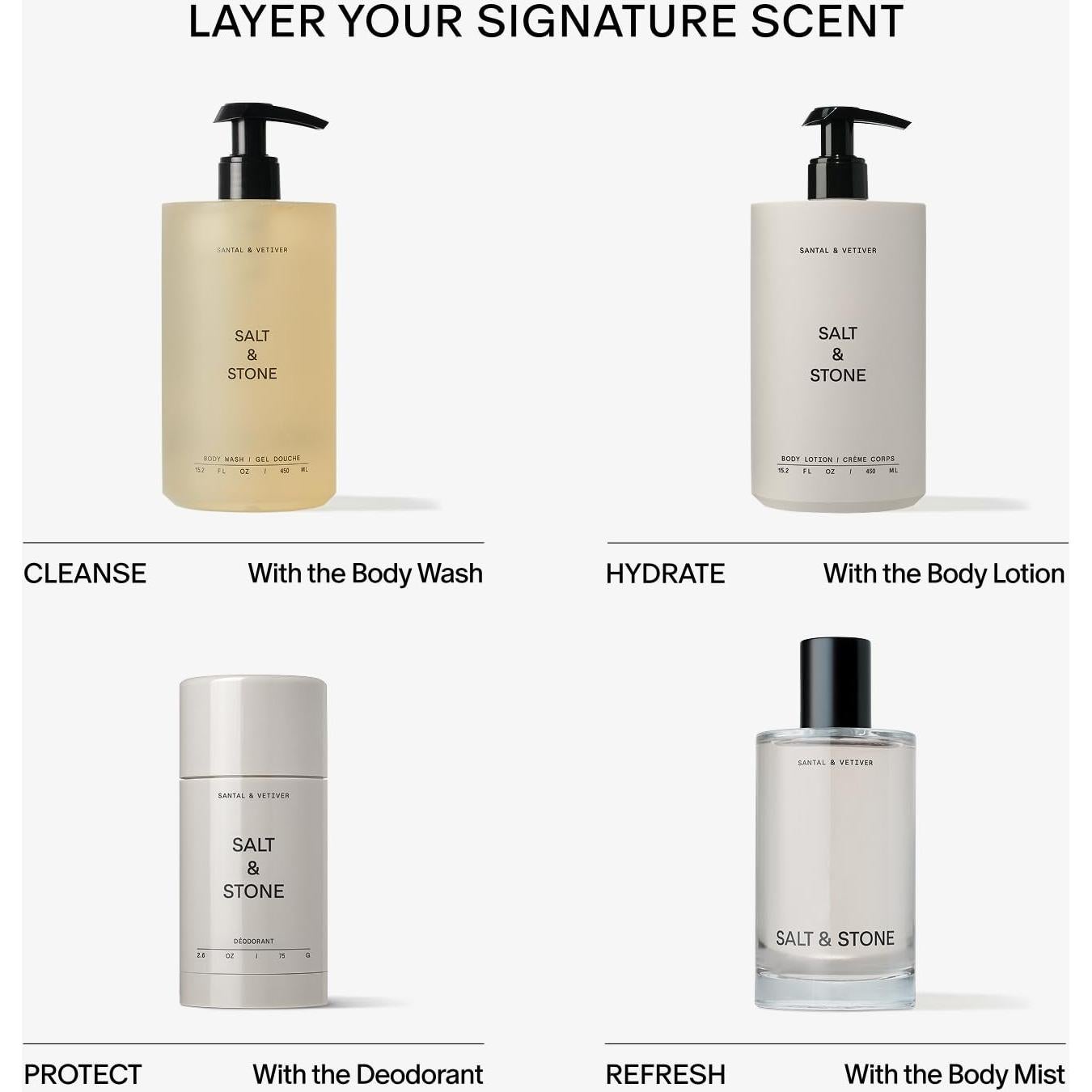 Loción Corporal Salt & Stone 100 ml - Sándalo y Vetiver