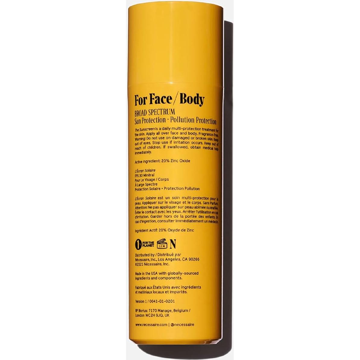 Protector Solar Mineral SPF 30 Nécessaire 145 g Cuerpo