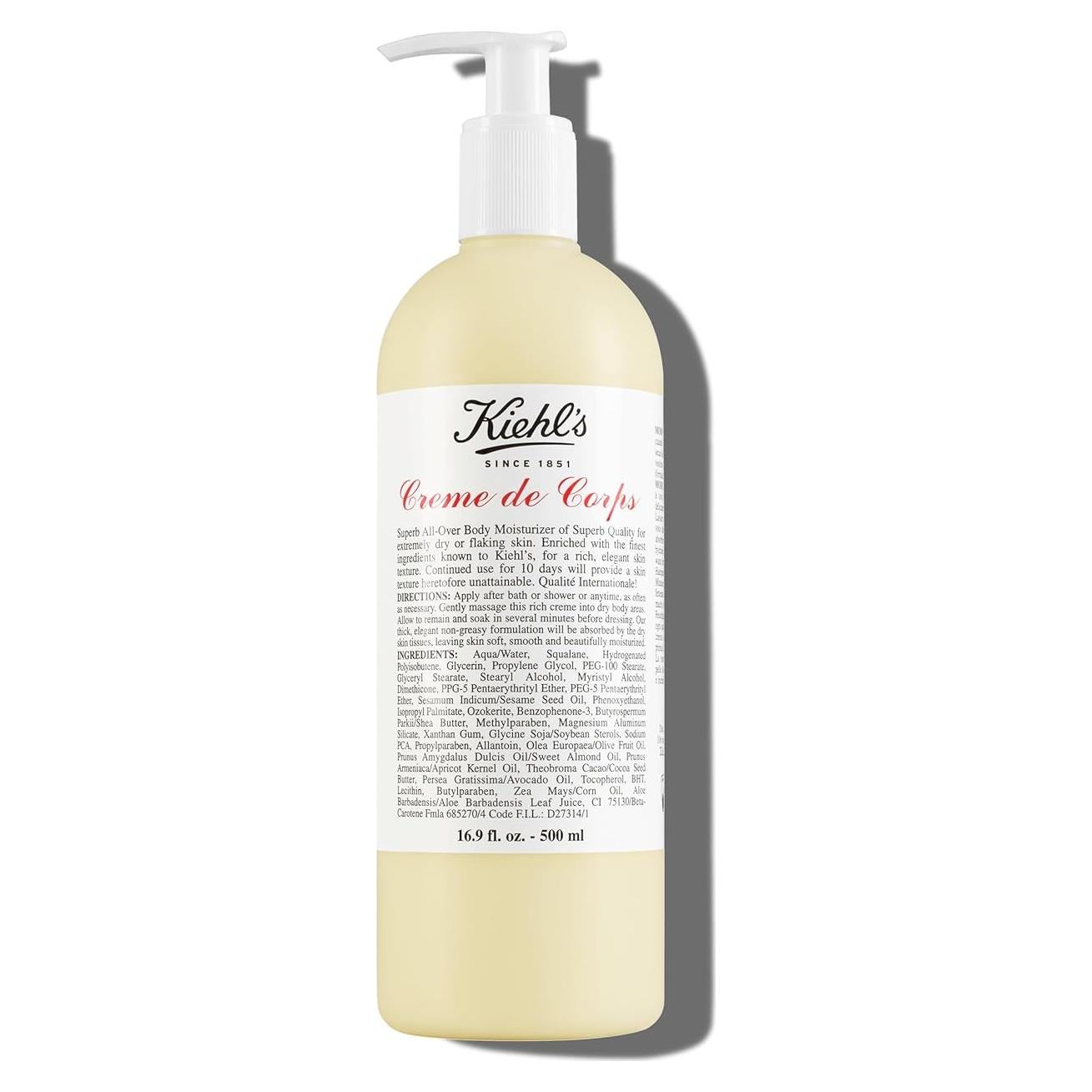 Crema Corporal Kiehl's 500 ml con Manteca de Cacao y Karité