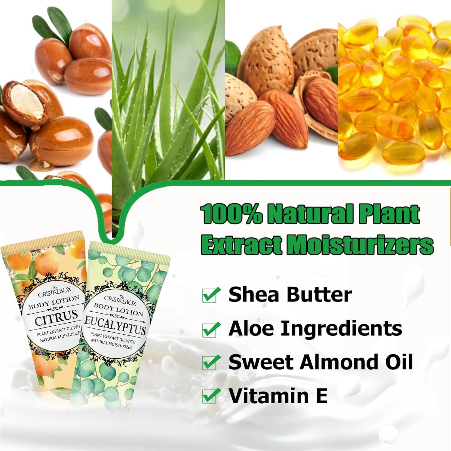 Paquete de 36 lociones corporales hidratantes CRISTALBOX
