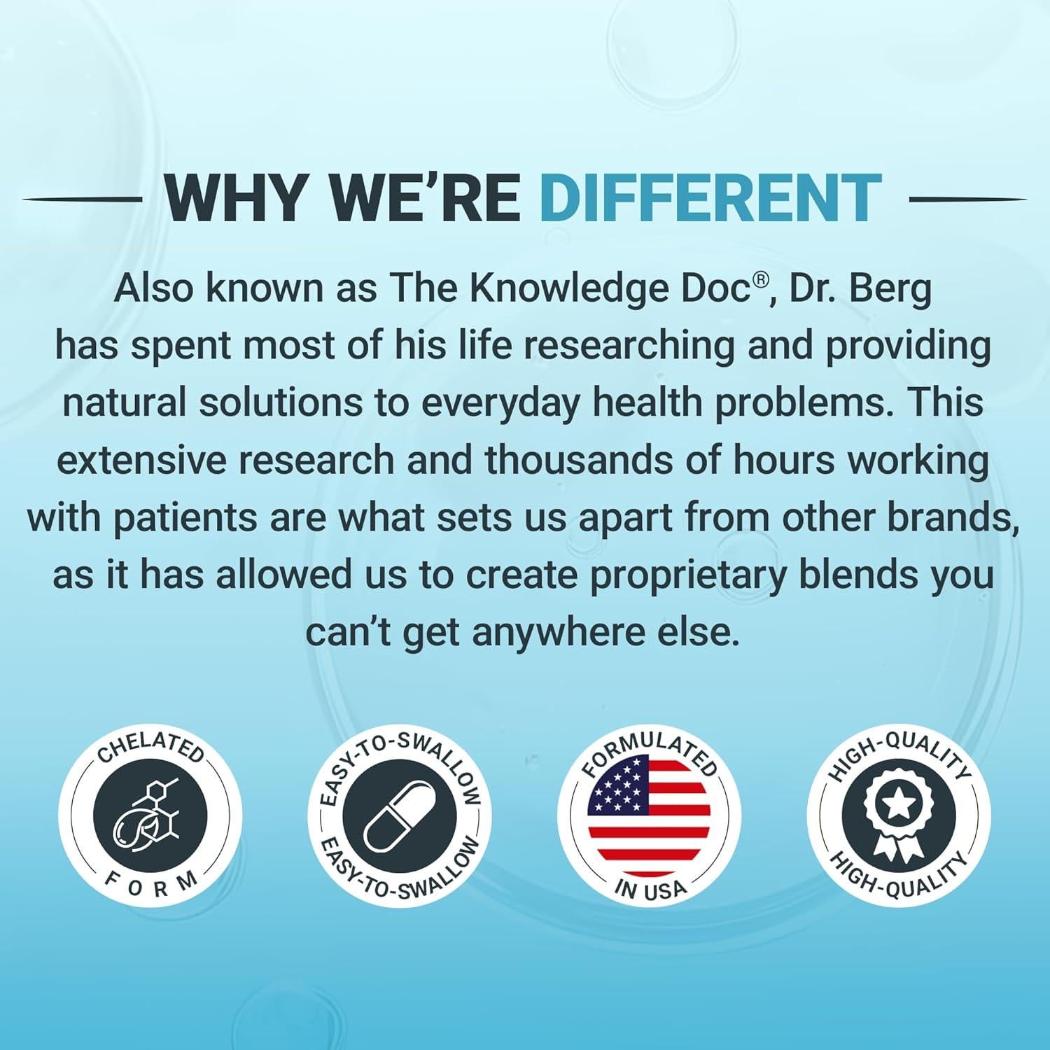 Suplemento de Minerales Traza Dr. Berg - 60 Cápsulas con Zinc