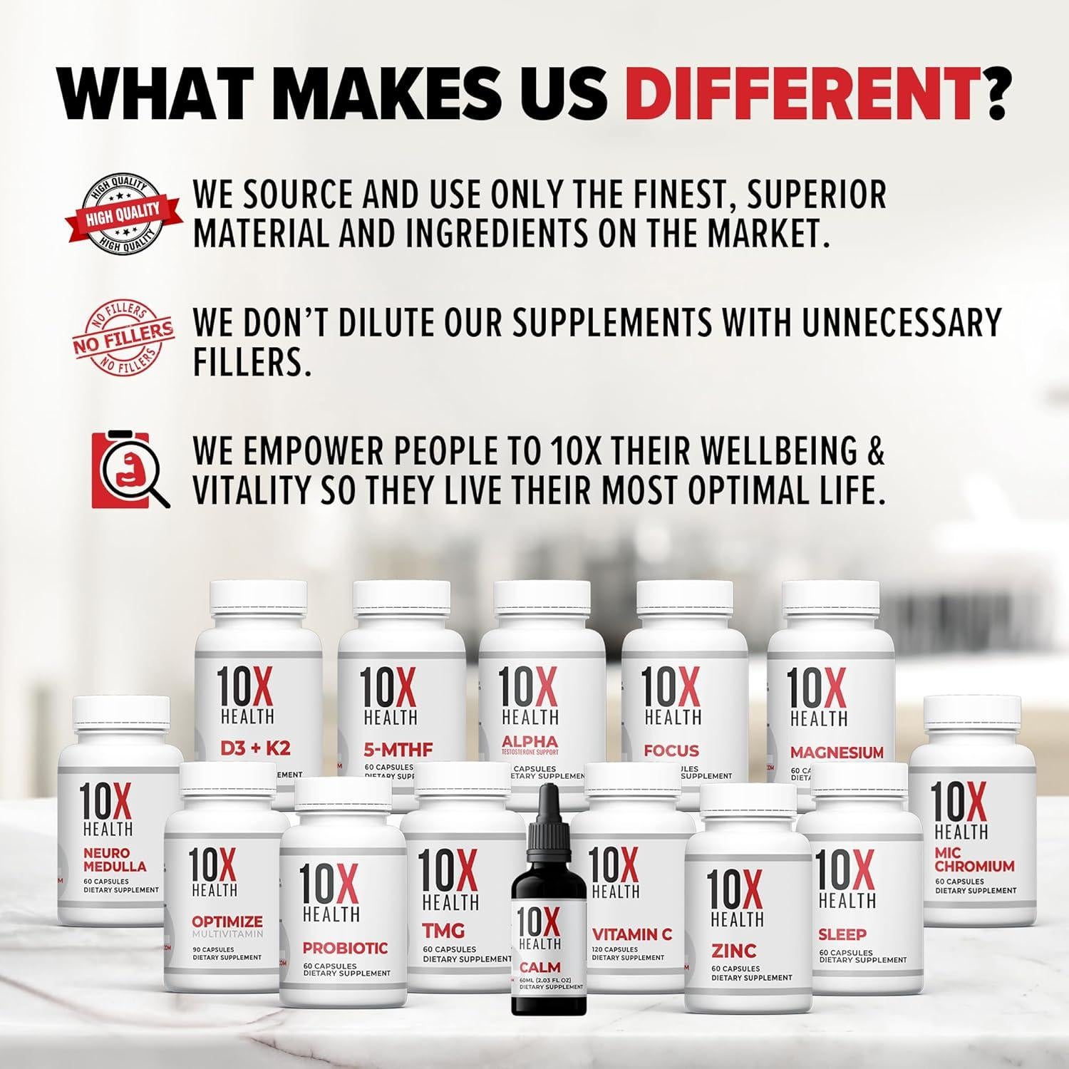 Multivitamínico Metilado 10X Salud 34 en 1 - 90 Cápsulas