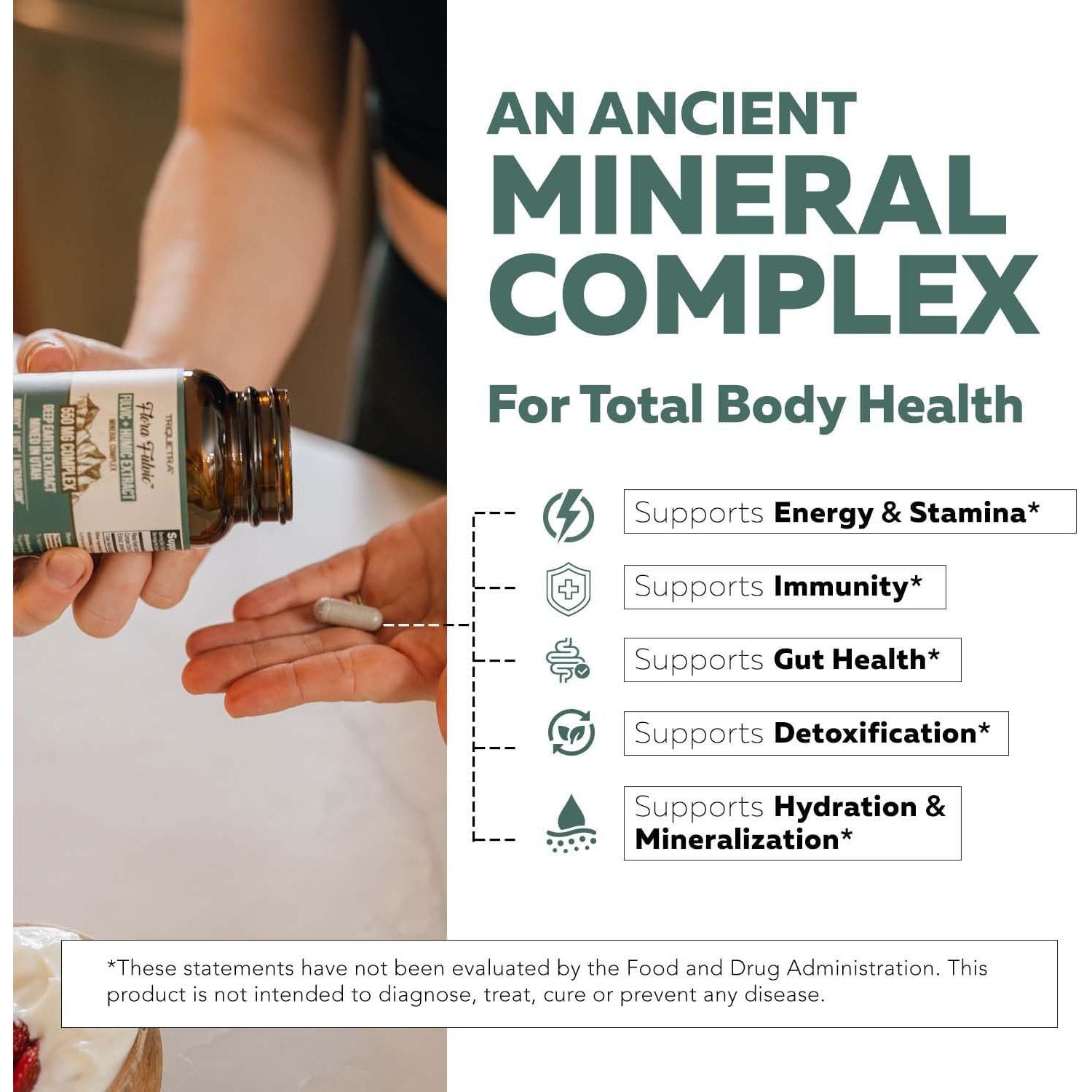 Flora Fulvic | Suplemento de Ácido Fulvico 550 mg | 60 Cápsulas