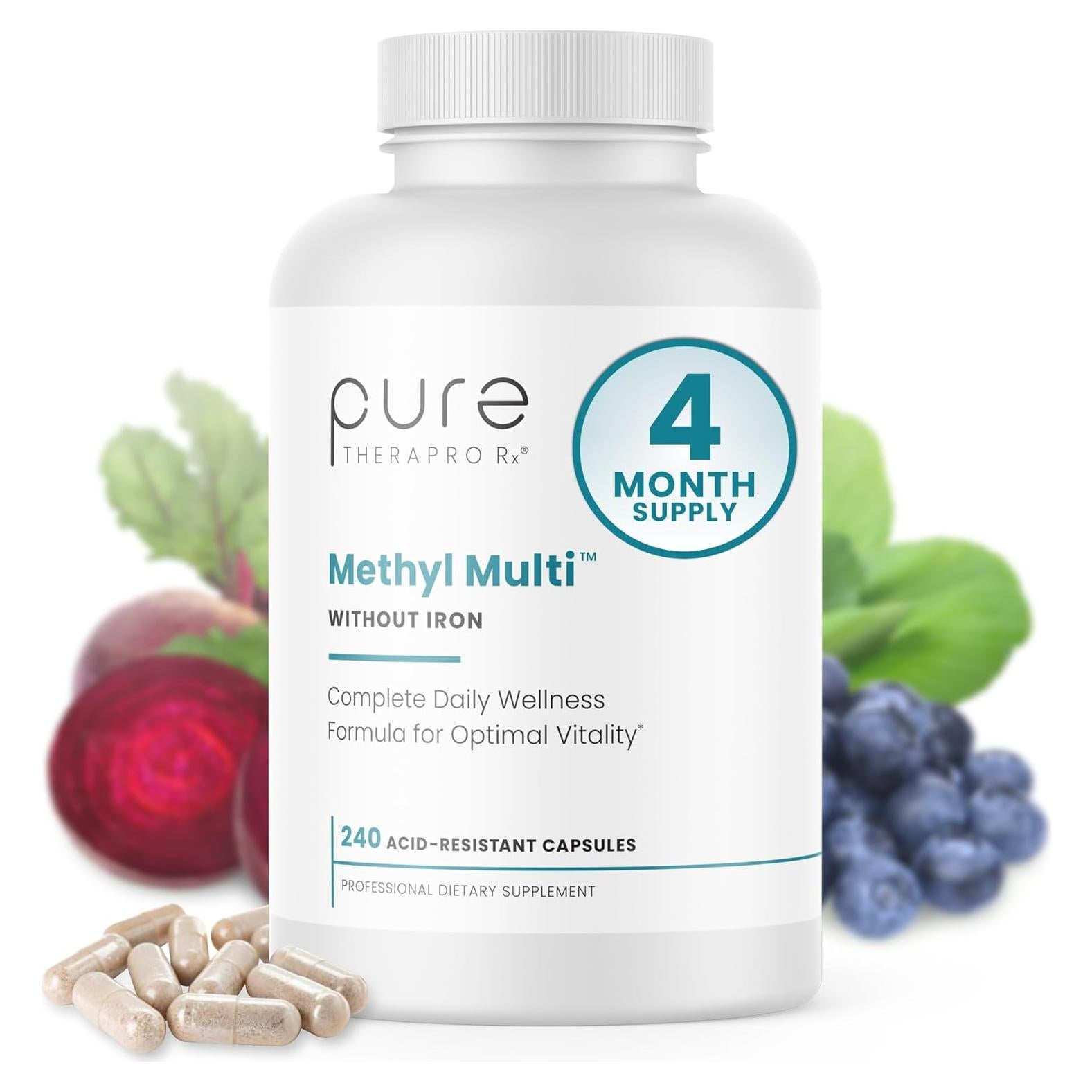 Multivitamínico Methyl Multi Sin Hierro Pure TheraPro 240 Cápsulas