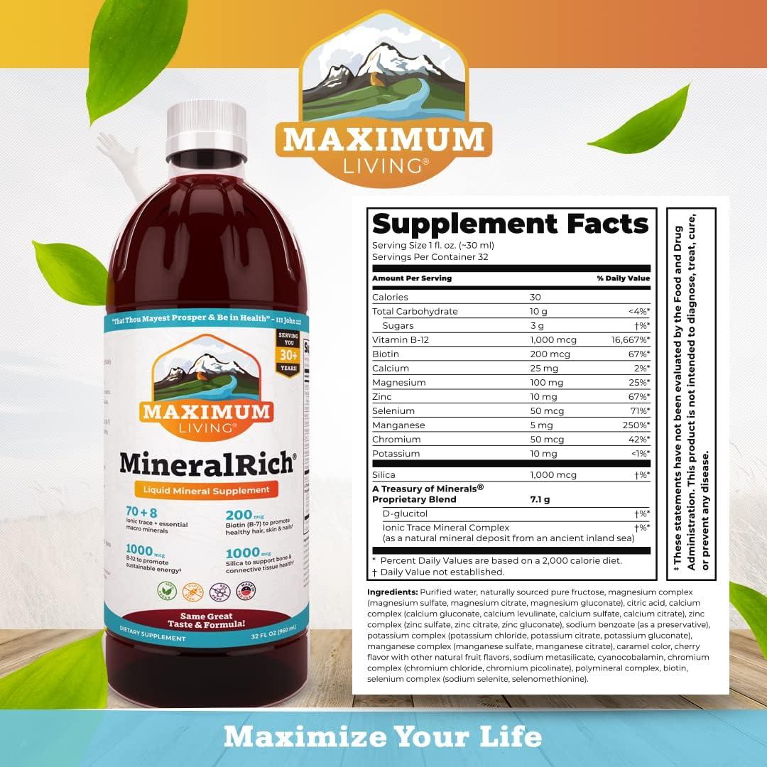 Suplemento MineralRich 32 oz - Minerales y Biotina