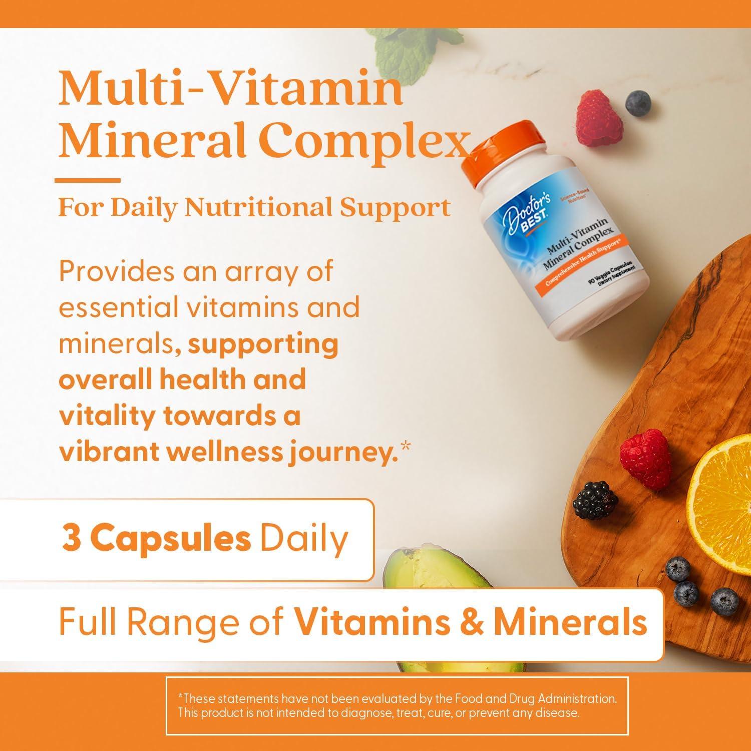 Multivitaminas y Minerales Doctor's Best 90 Cápsulas Veganas