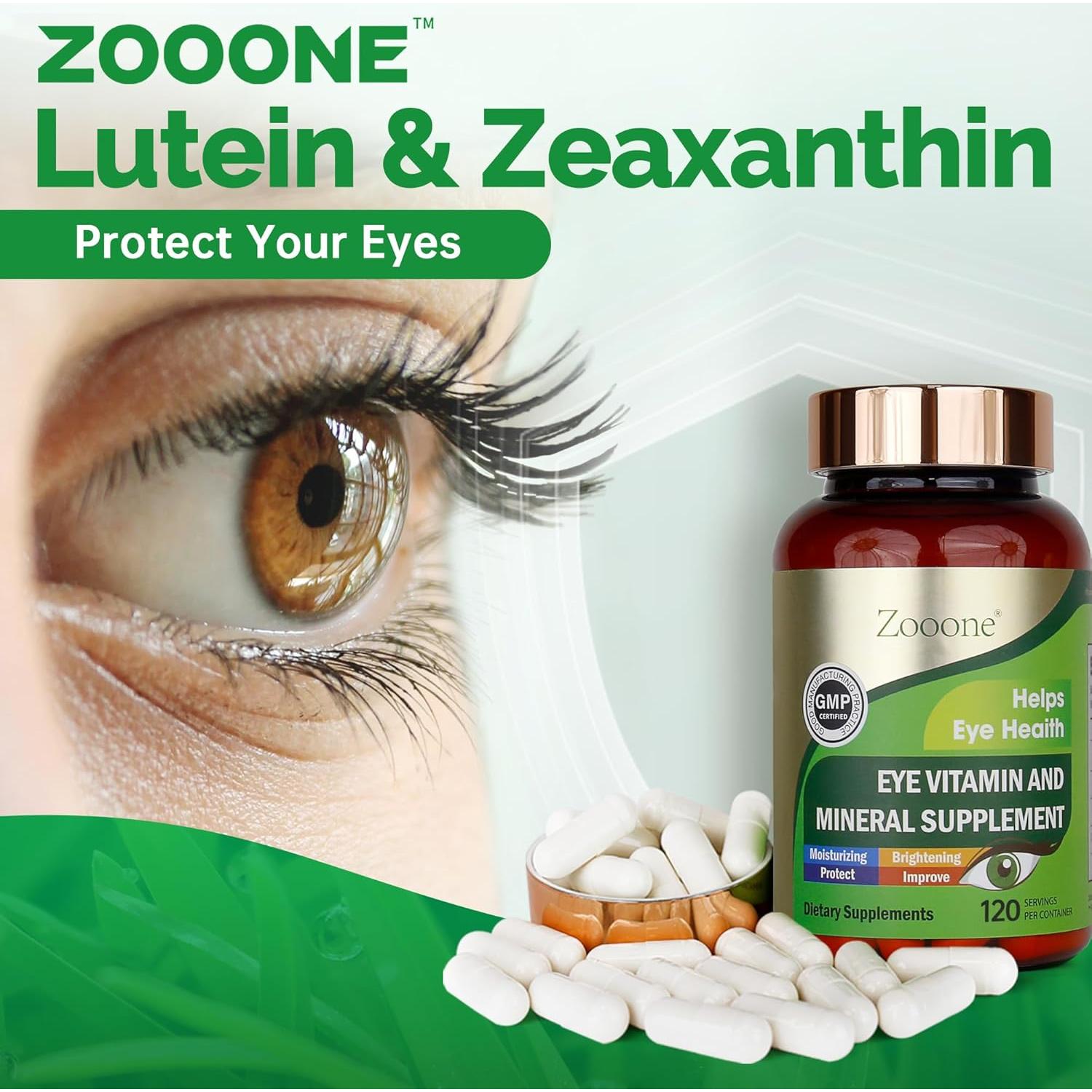 Suplemento de Vitaminas Zooone 120 Caps Luteína Salud Ocular