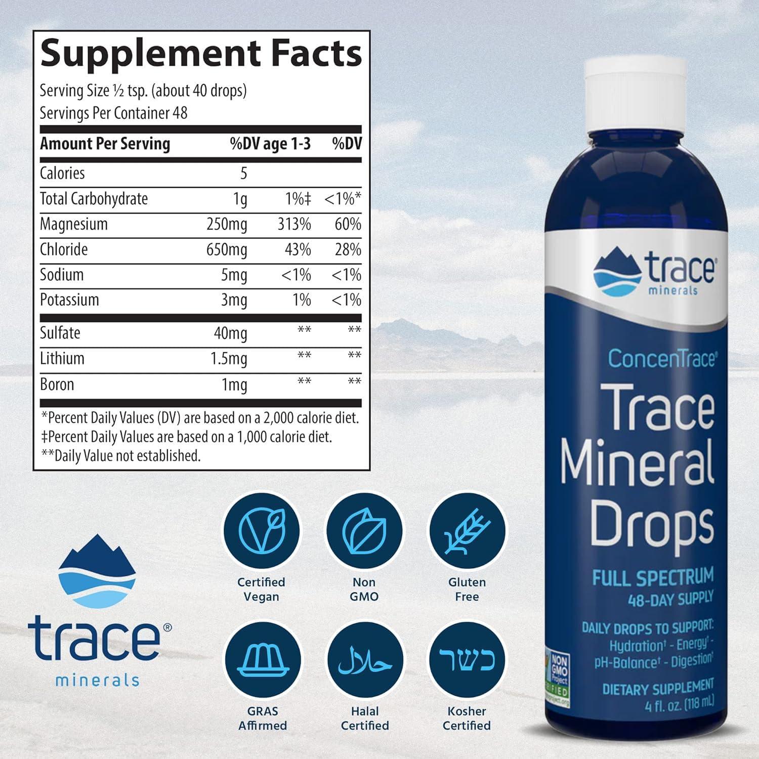 Gotas de Minerales Traza Trace Minerals 120 ml - Suplemento