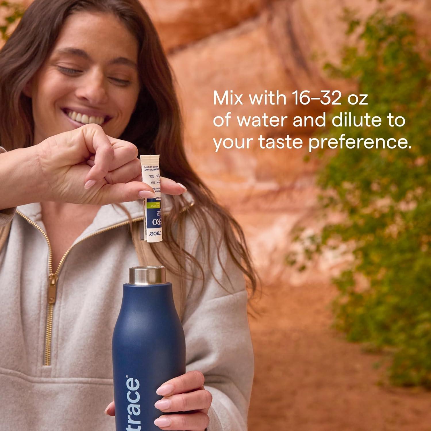 Trace Minerals ZeroLyte - Bebida en Polvo Electrolitos Sandía Salada - 30 Porciones