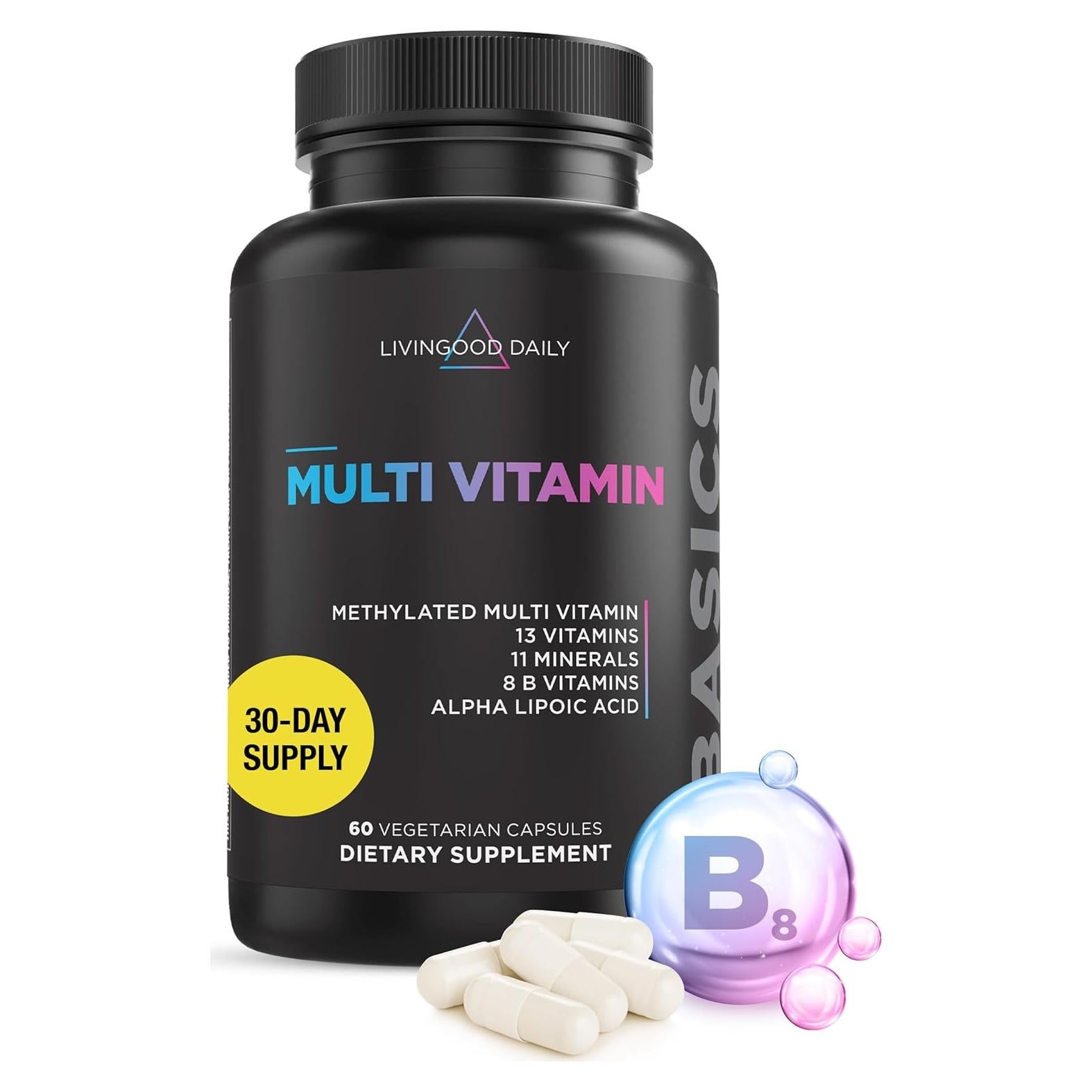 Multivitamina Metilada Livingood Daily 60 Cápsulas Suplemento