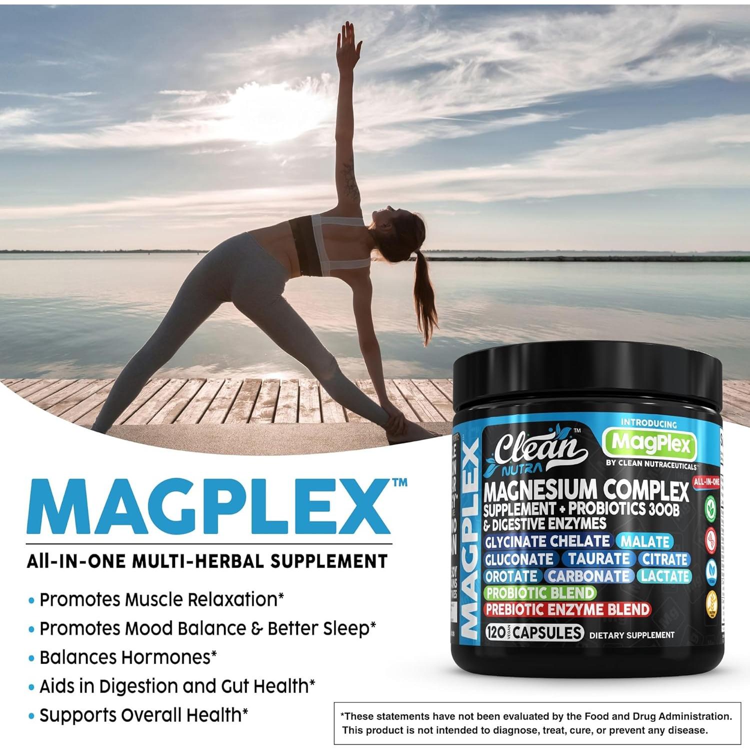 Suplemento de Magnesio 8 en 1 Clean Nutra 45 g