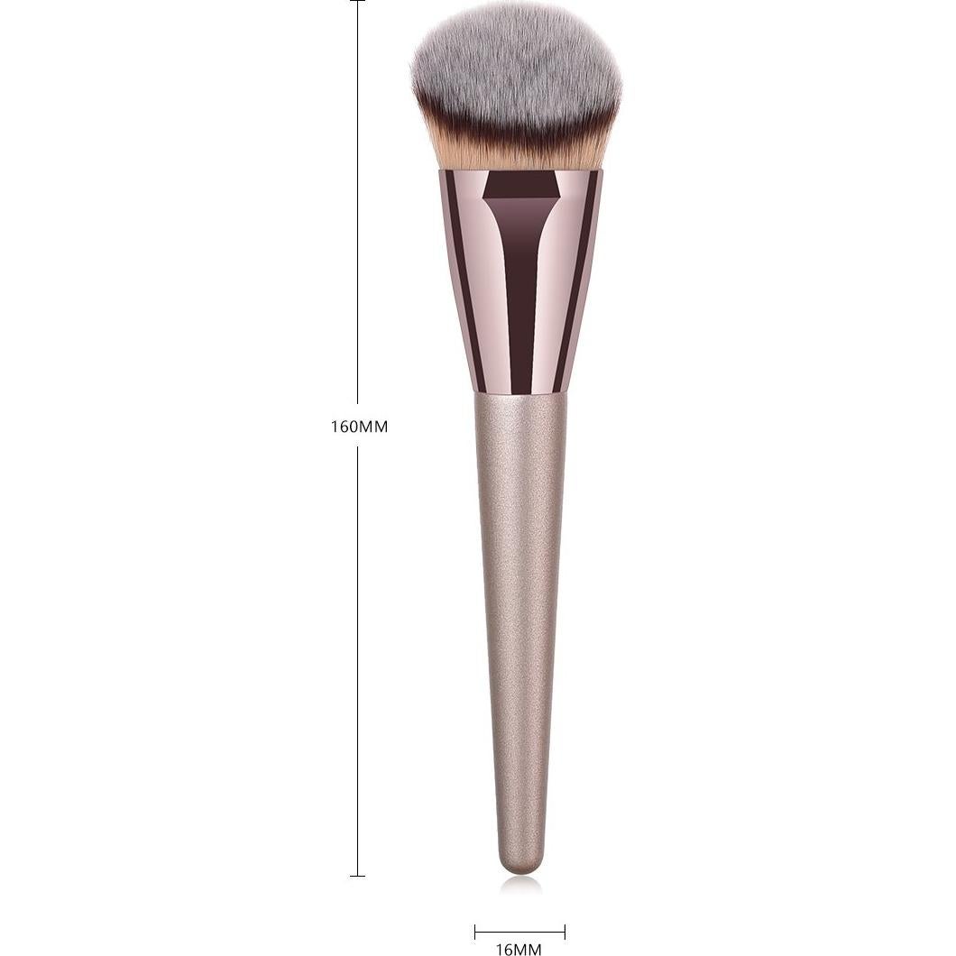 Brocha de Maquillaje Profesional VVS - Sintética Oro 20,7cm