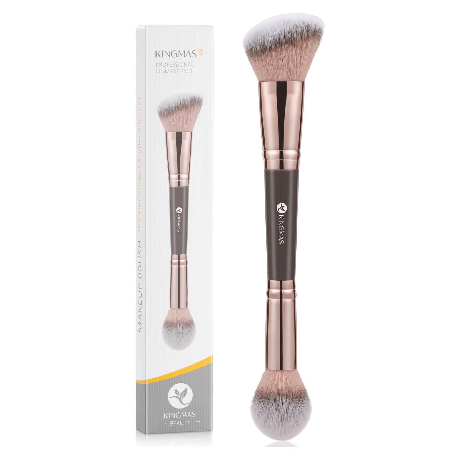 Brocha de Maquillaje Doble Cara KINGMAS para Base y Corrector