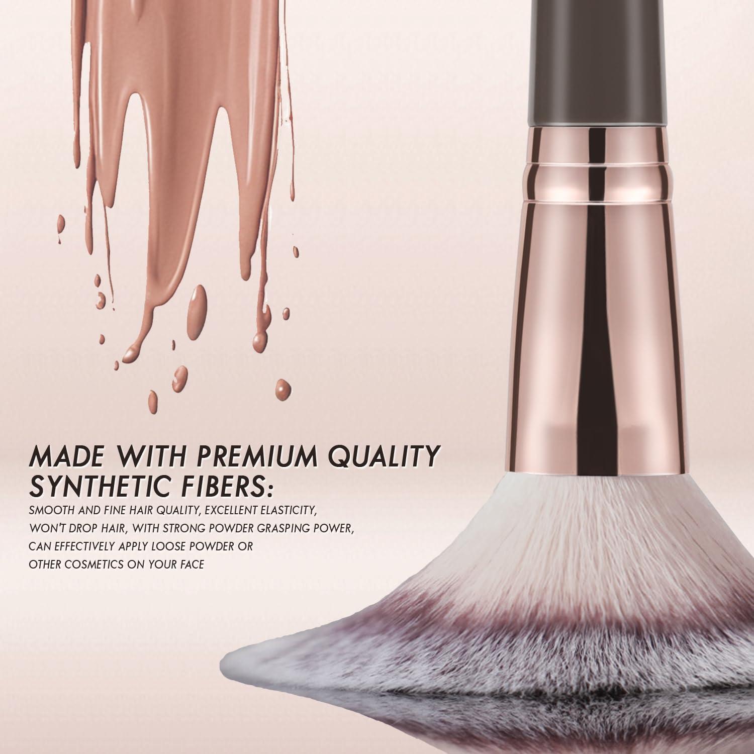 Brocha de Maquillaje Doble Cara KINGMAS para Base y Corrector