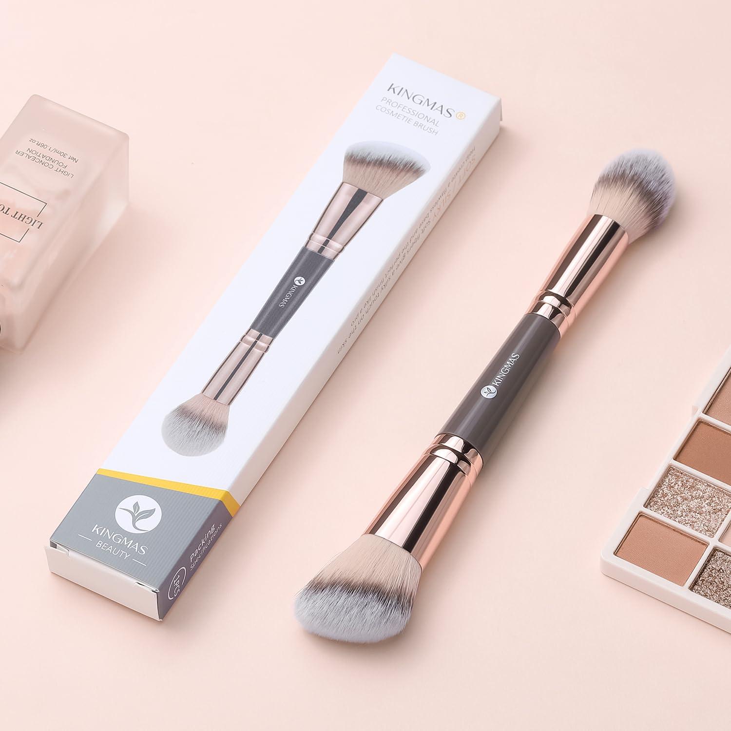 Brocha de Maquillaje Doble Cara KINGMAS para Base y Corrector