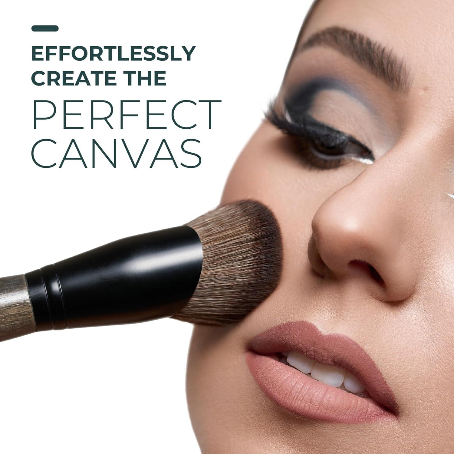 Brocha Profesional para Base C42 Rose y Ben Beauty - Vegan