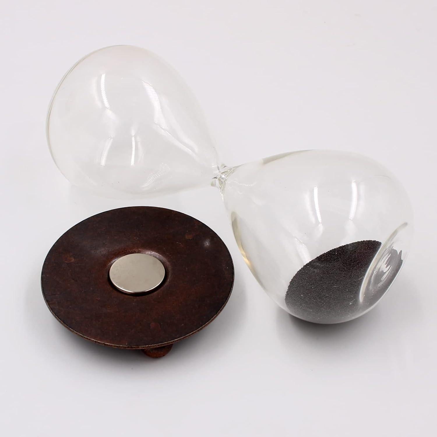 Reloj de Arena Magnético Z ZICOME Decorativo Negro 15.24 cm