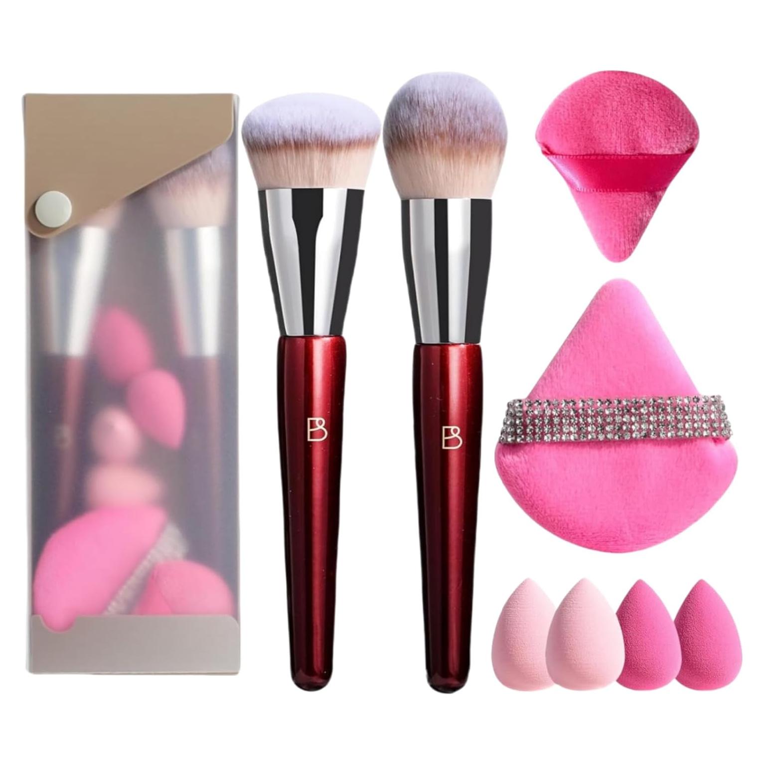 Conjunto de Brochas de Maquillaje BS-MALL - 8 Piezas con Esponjas