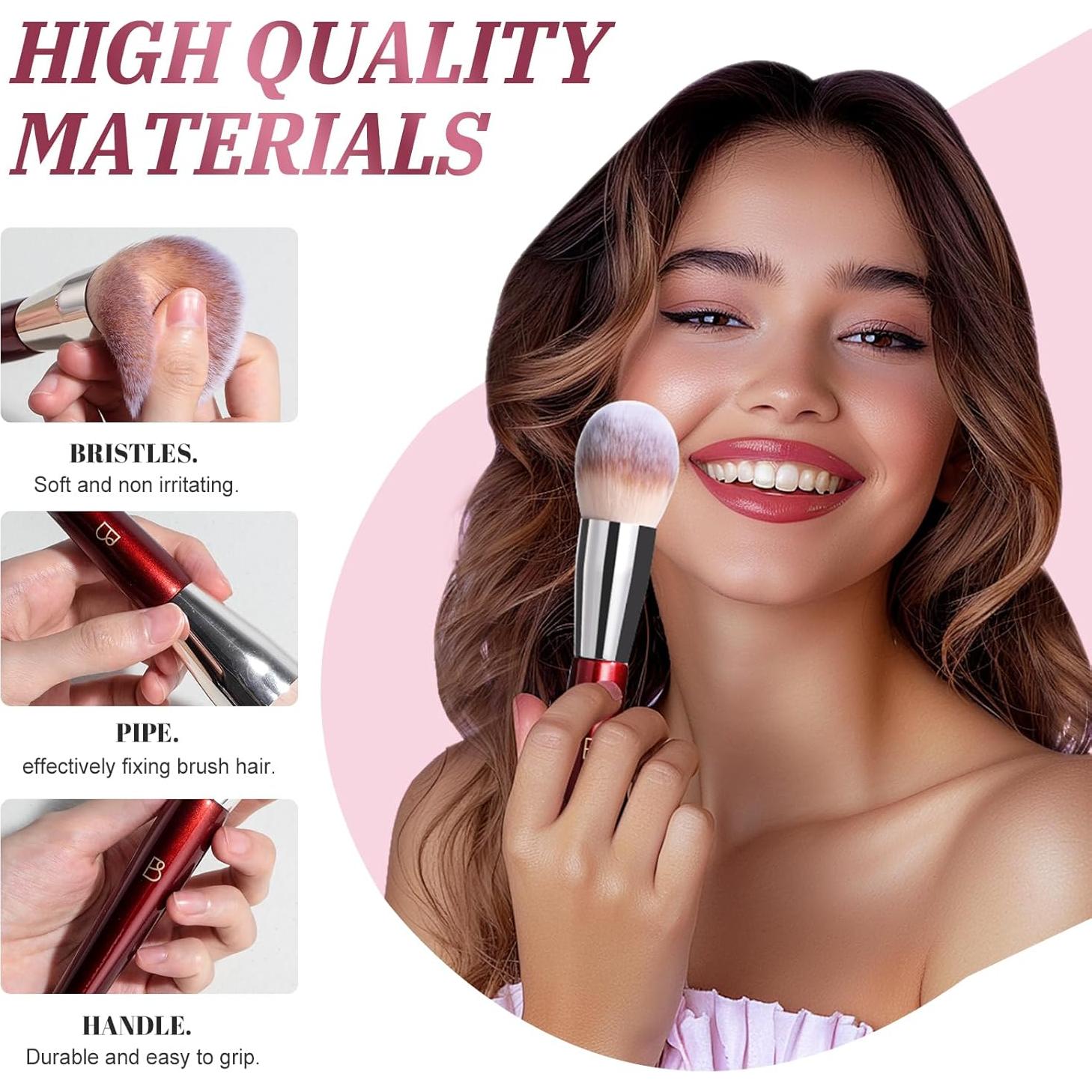 Conjunto de Brochas de Maquillaje BS-MALL - 8 Piezas con Esponjas