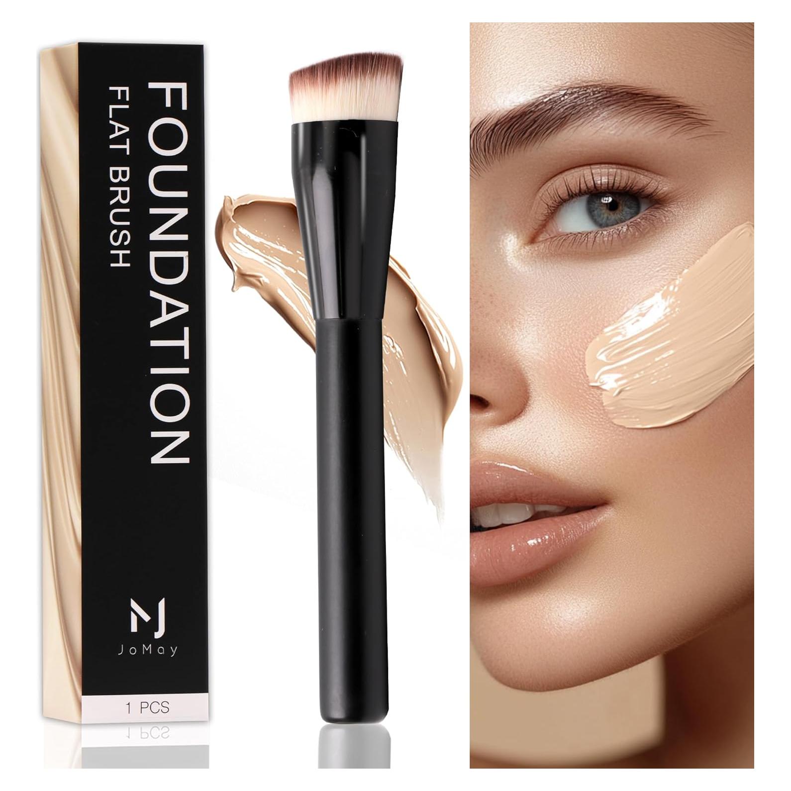 Brocha de Maquillaje JoMay Kabuki Punta Plana Negra