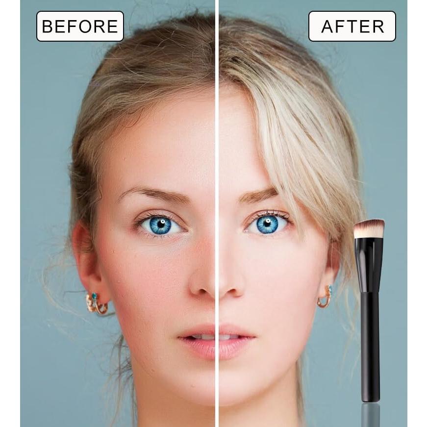 Brocha de Maquillaje JoMay Kabuki Punta Plana Negra