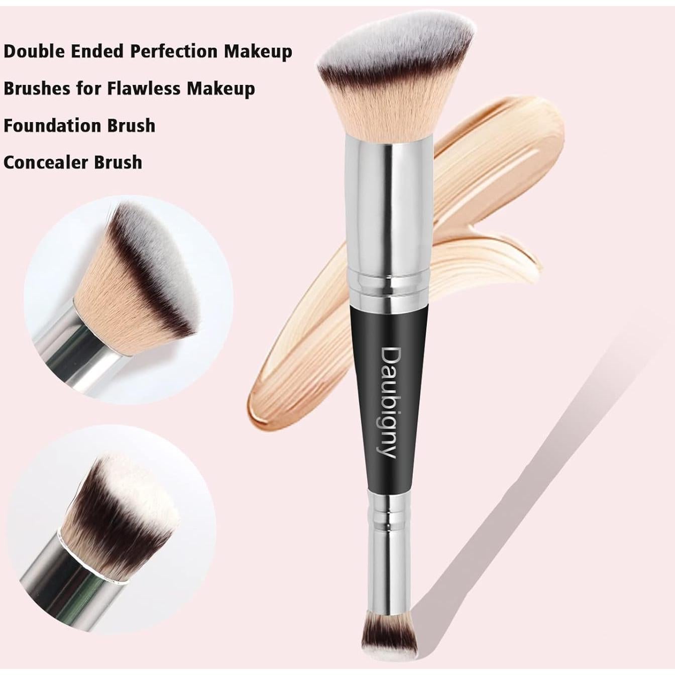 Brocha de Maquillaje Doble Cara Daubigny Angulada Luxe