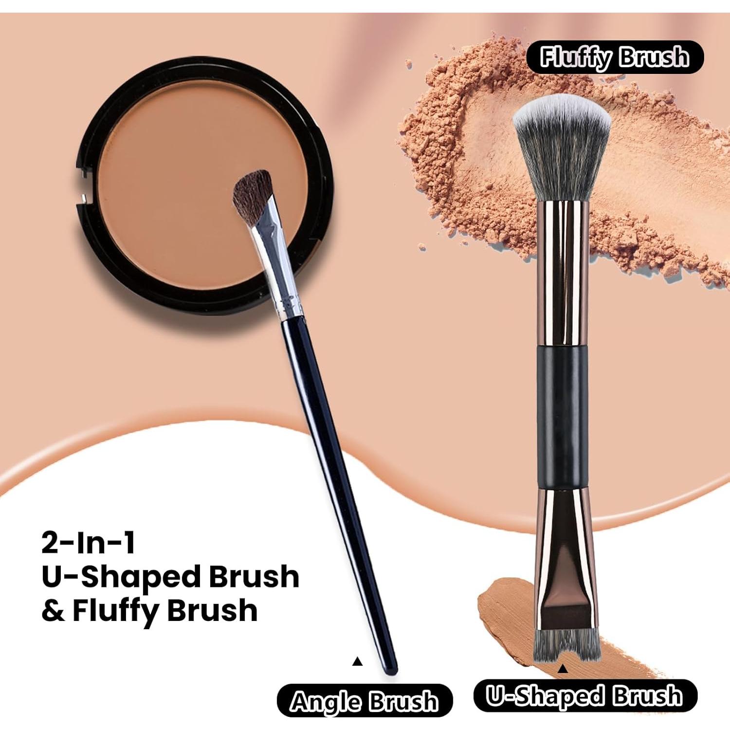 Juego de 2 brochas contorno nariz Yuanxiang 2 en 1