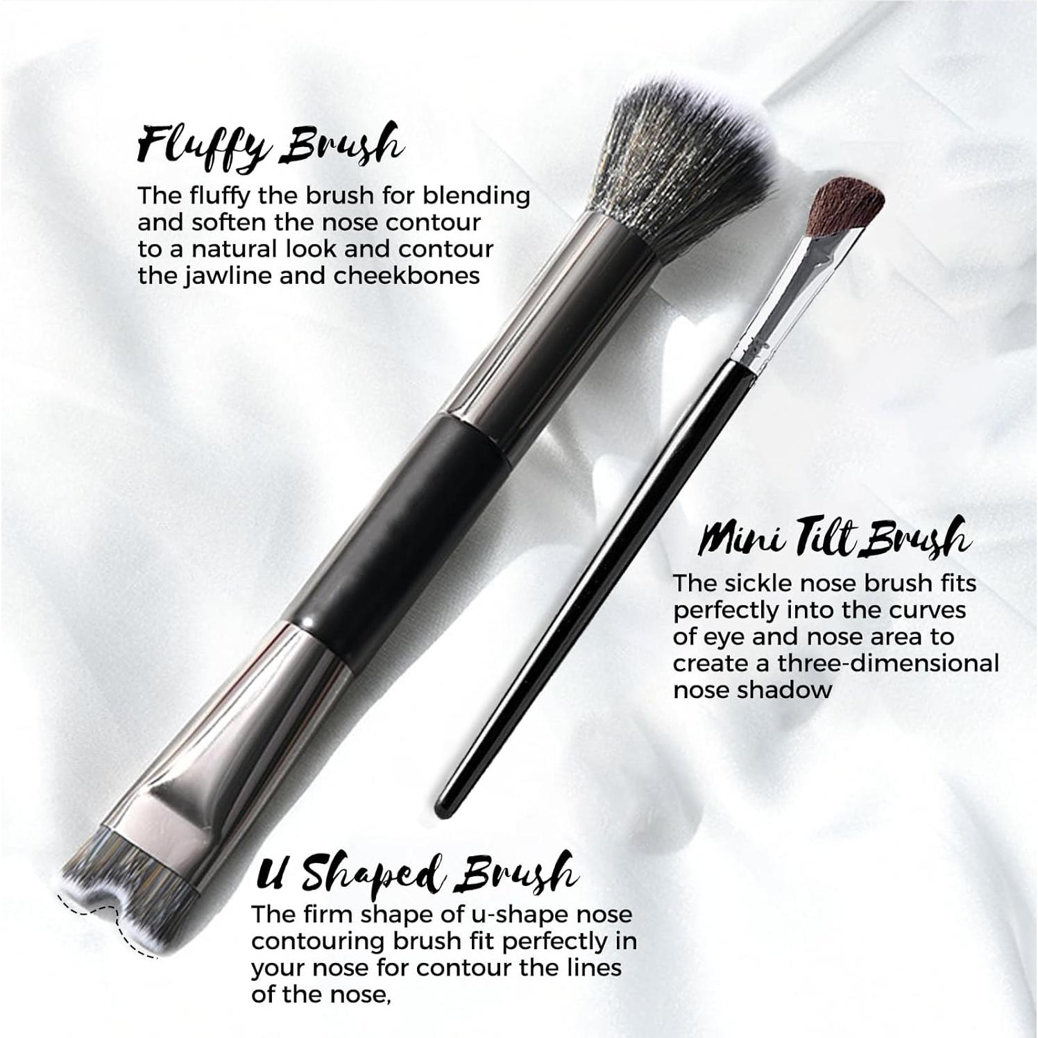 Juego de 2 brochas contorno nariz Yuanxiang 2 en 1